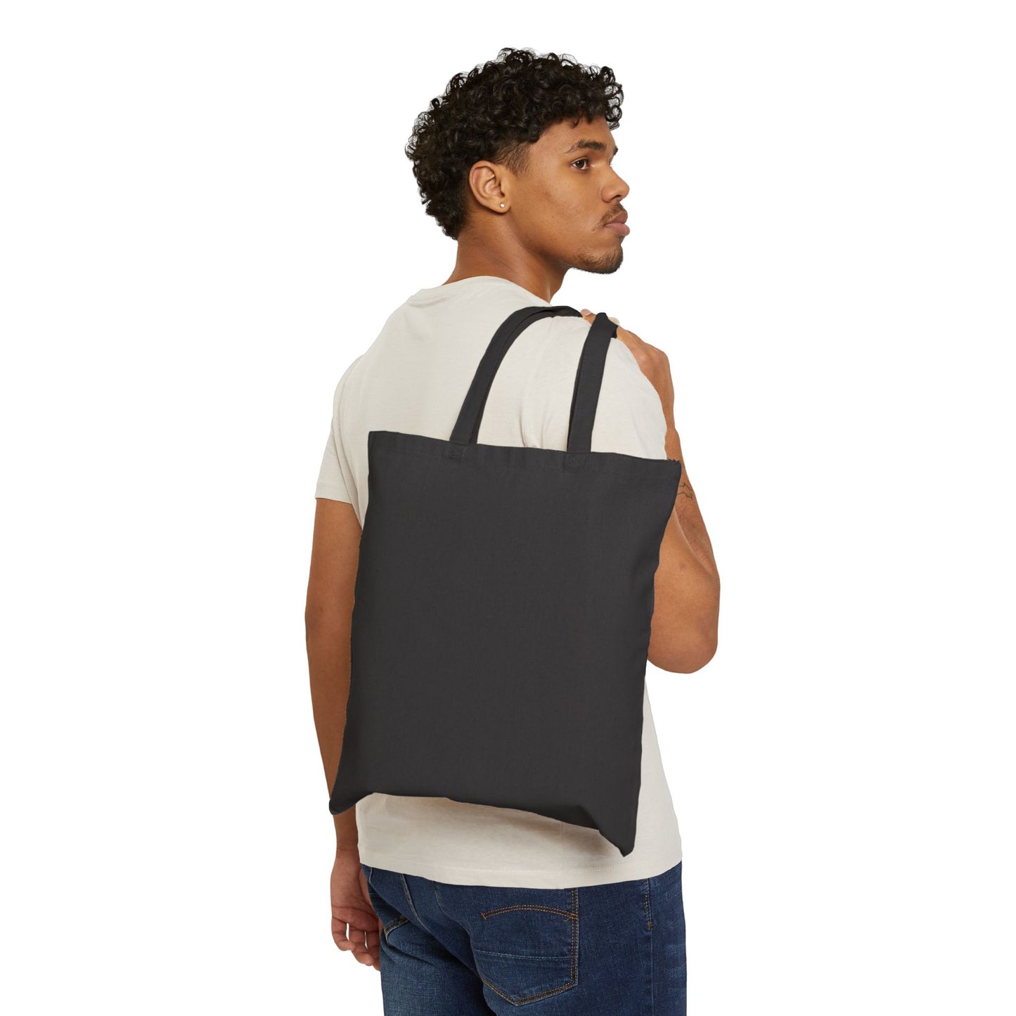 Minimal Santa Graphic Tote | Modern Santa, Geometric Christmas Tote