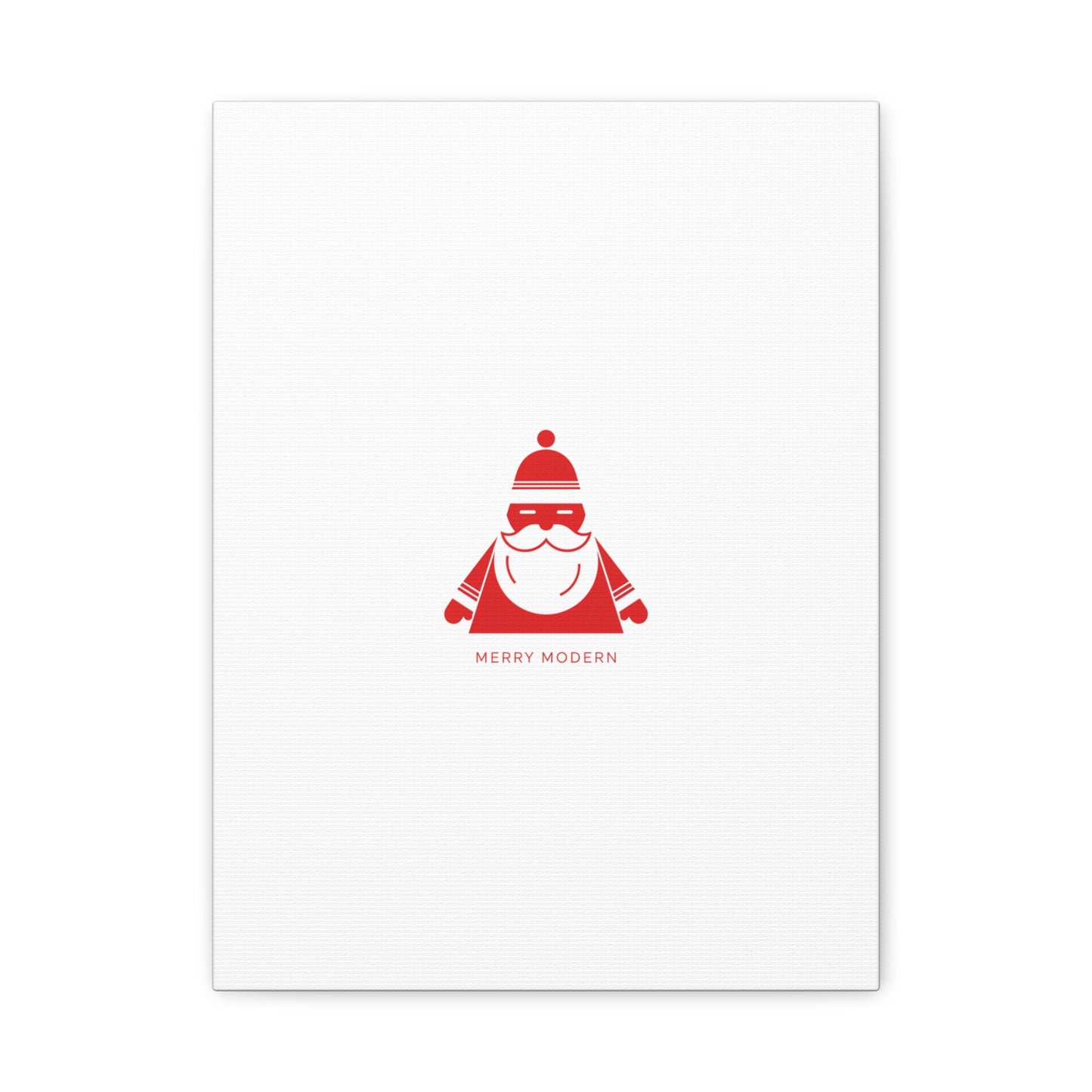 Minimal Santa Graphic Canvas | Modern Santa Graphic, Geometric Christmas Art