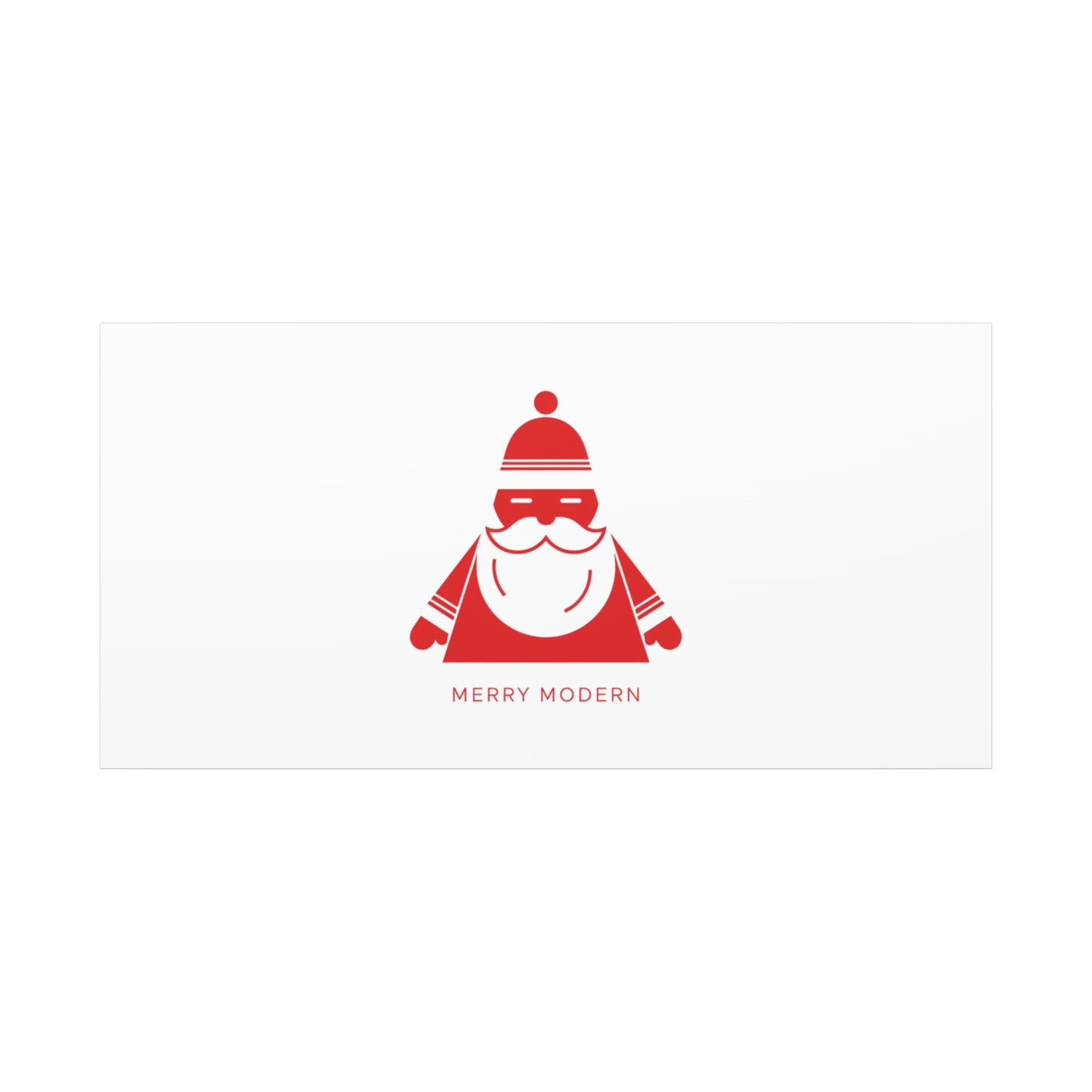 Minimal Santa Graphic Canvas | Modern Santa Graphic, Geometric Christmas Art