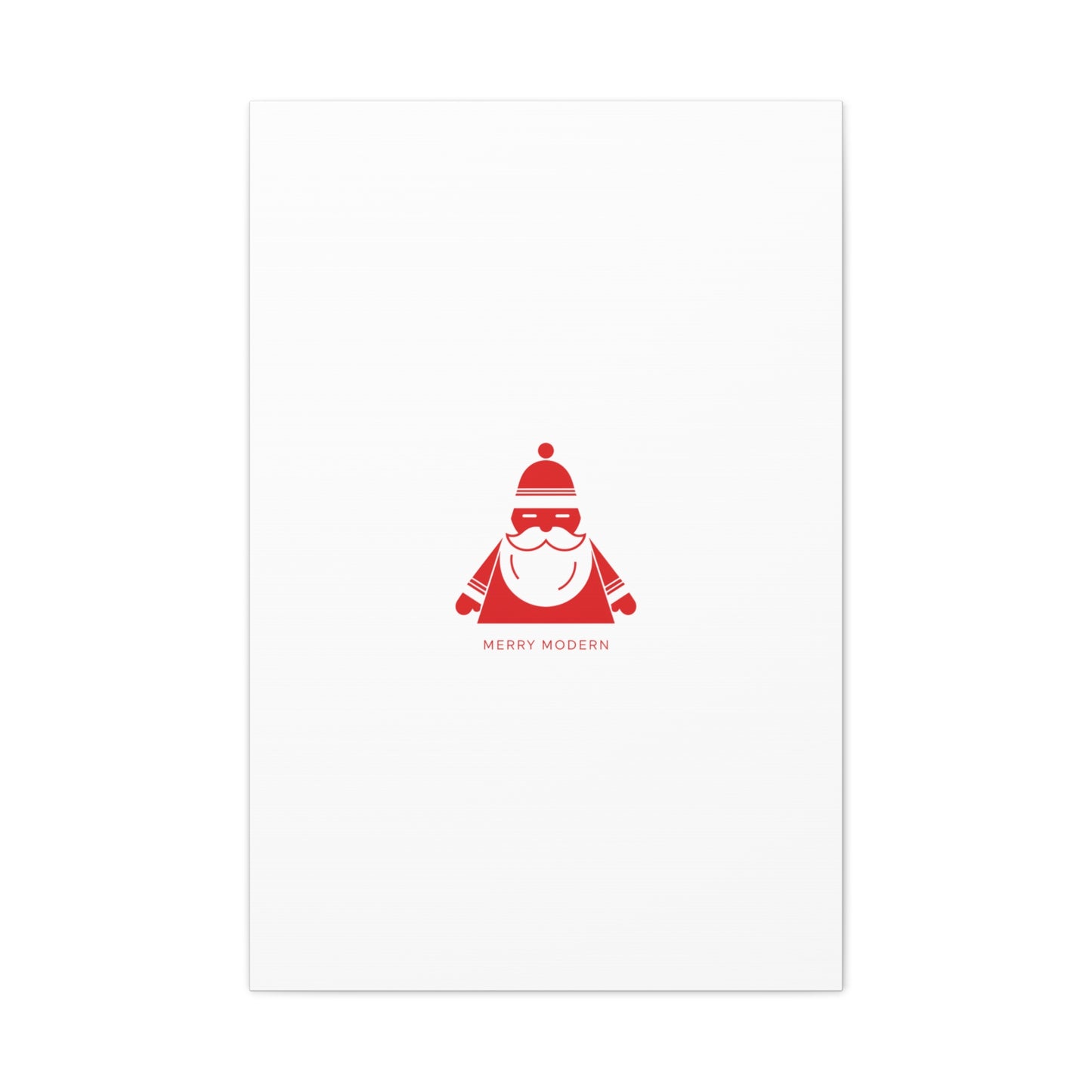 Minimal Santa Graphic Canvas | Modern Santa Graphic, Geometric Christmas Art