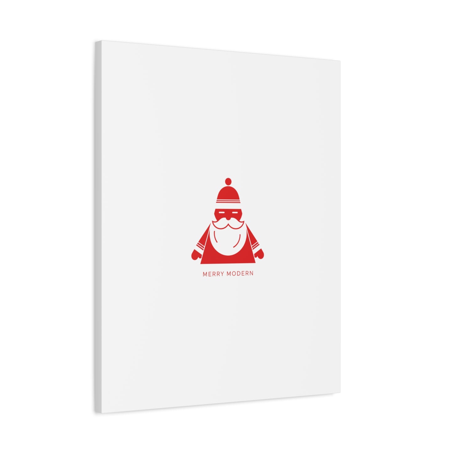 Minimal Santa Graphic Canvas | Modern Santa Graphic, Geometric Christmas Art