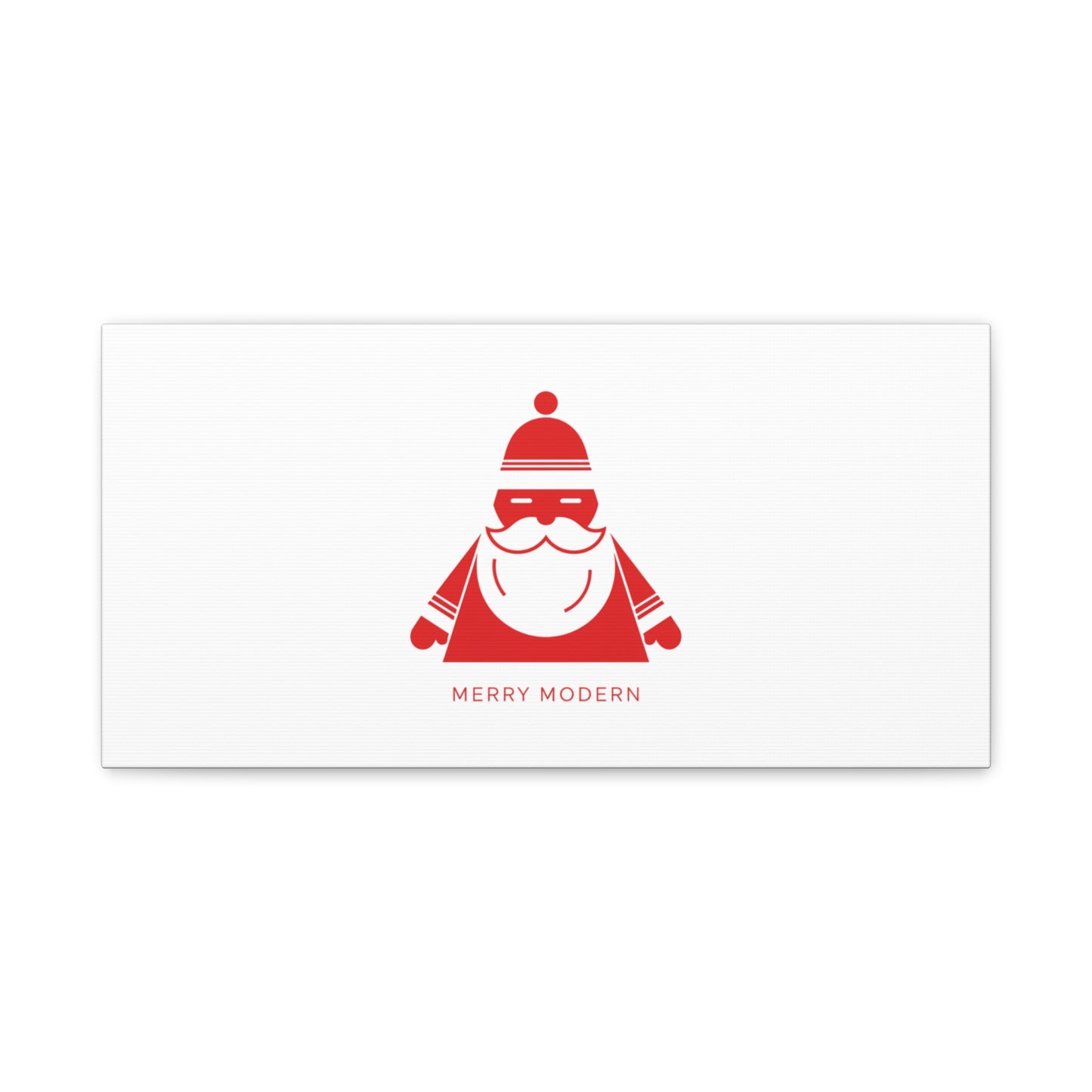 Minimal Santa Graphic Canvas | Modern Santa Graphic, Geometric Christmas Art