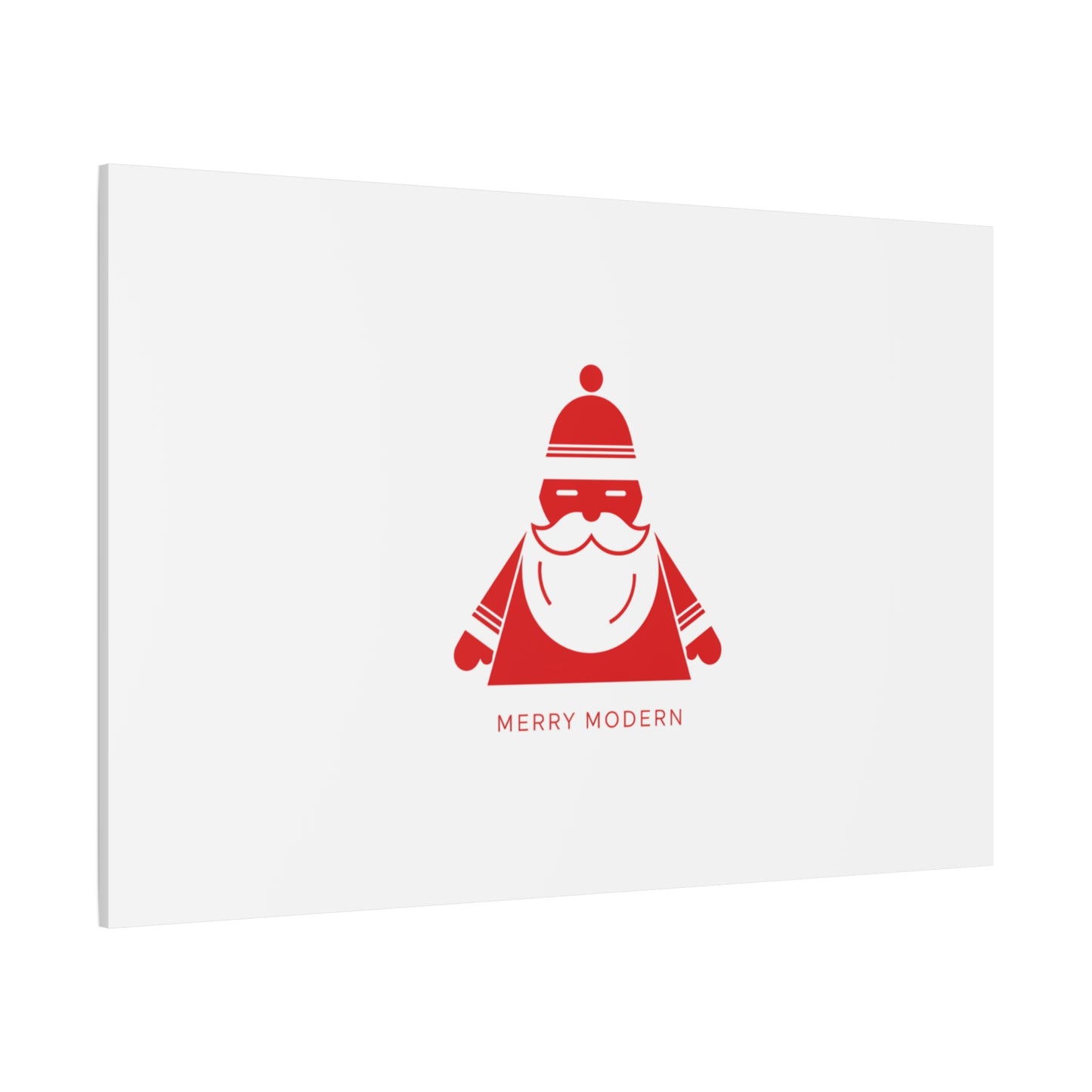 Minimal Santa Graphic Canvas | Modern Santa Graphic, Geometric Christmas Art