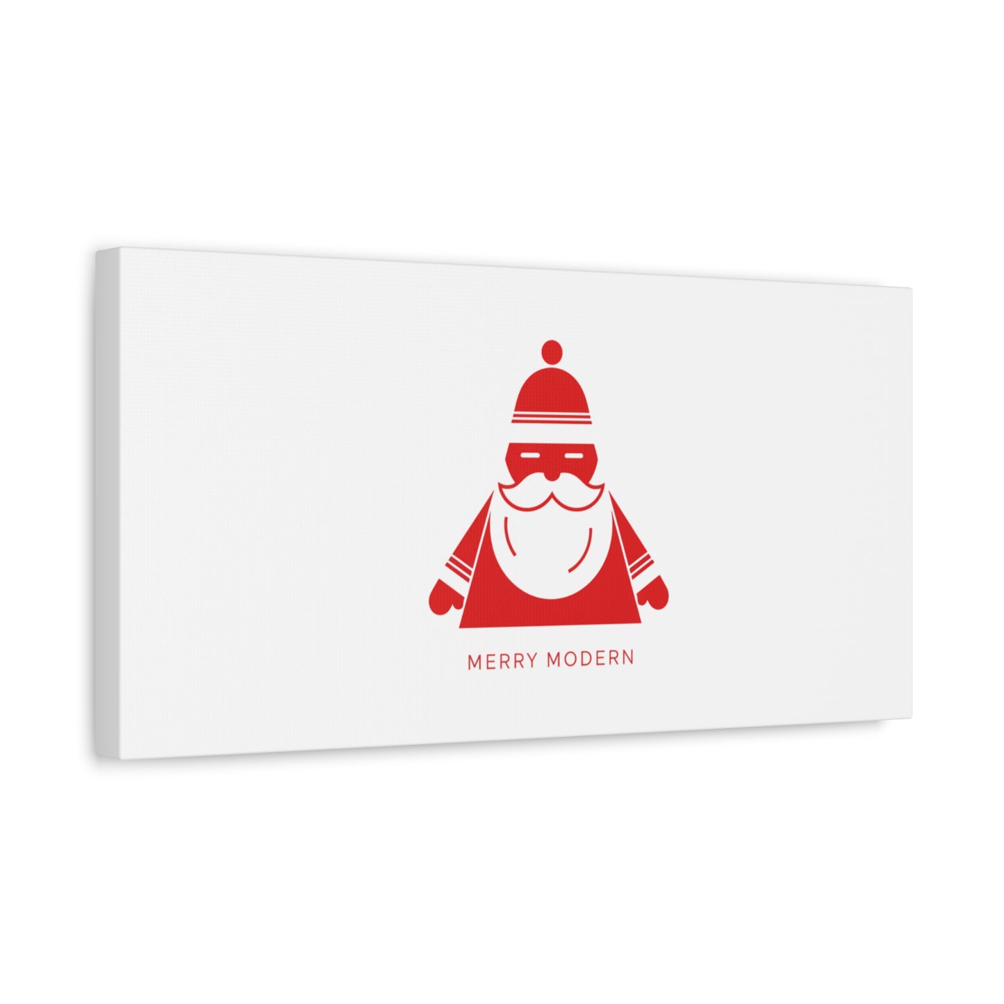 Minimal Santa Graphic Canvas | Modern Santa Graphic, Geometric Christmas Art