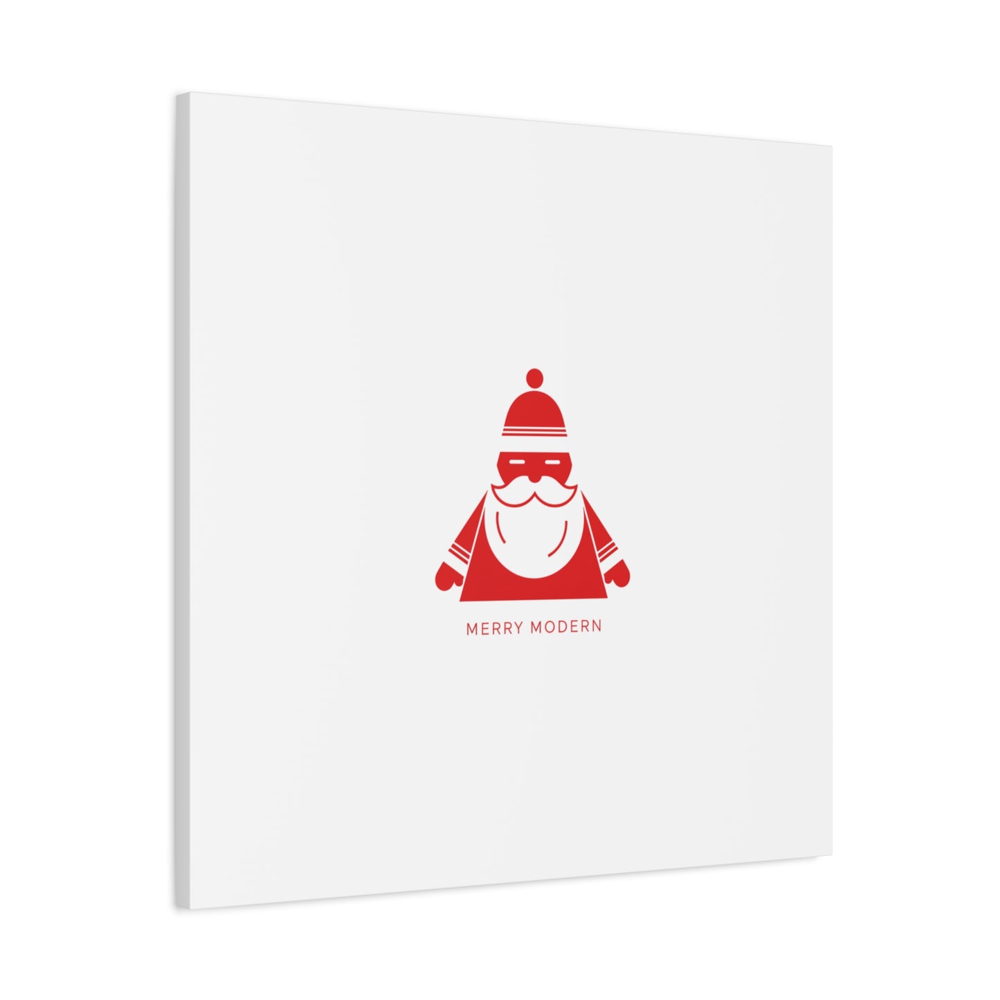 Minimal Santa Graphic Canvas | Modern Santa Graphic, Geometric Christmas Art