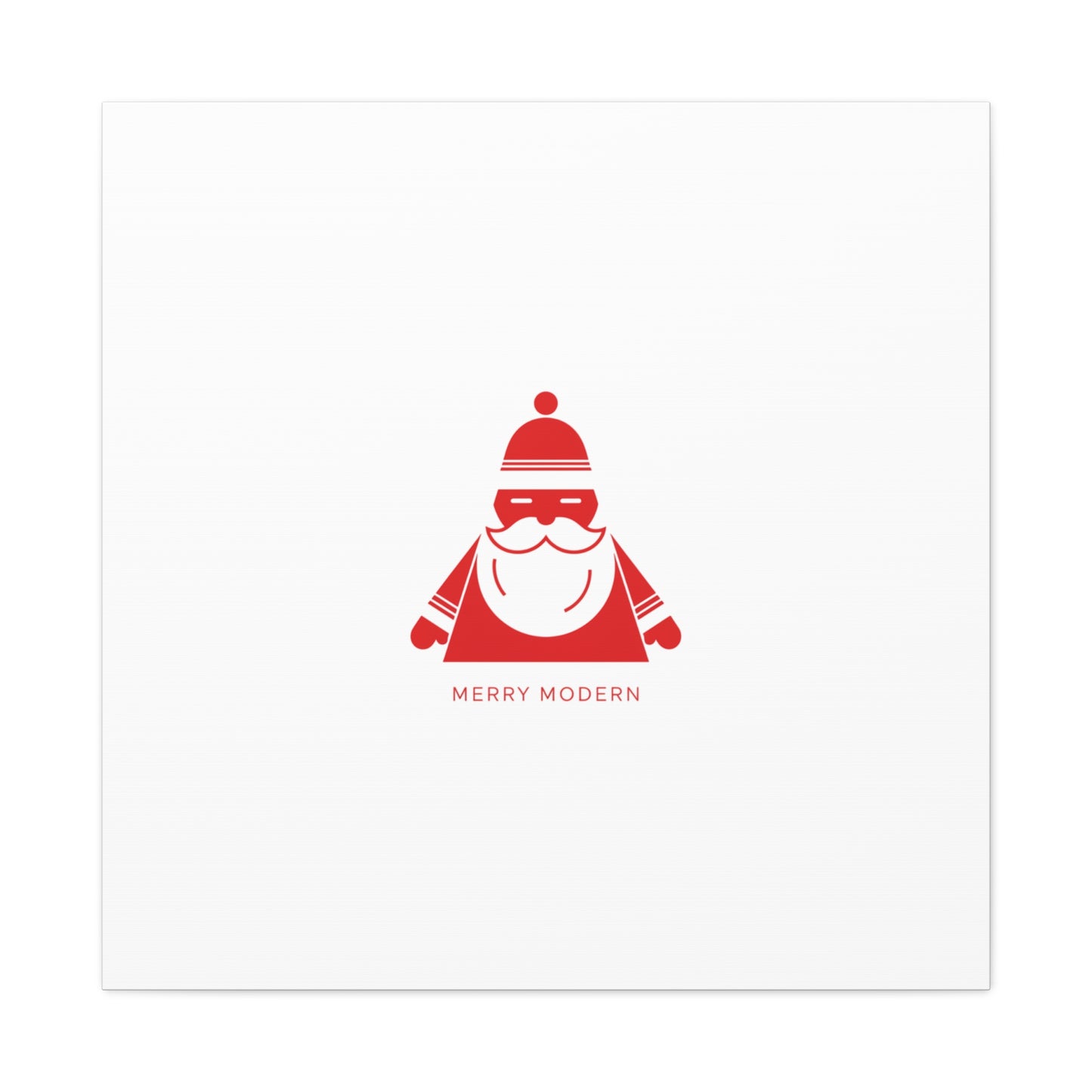 Minimal Santa Graphic Canvas | Modern Santa Graphic, Geometric Christmas Art