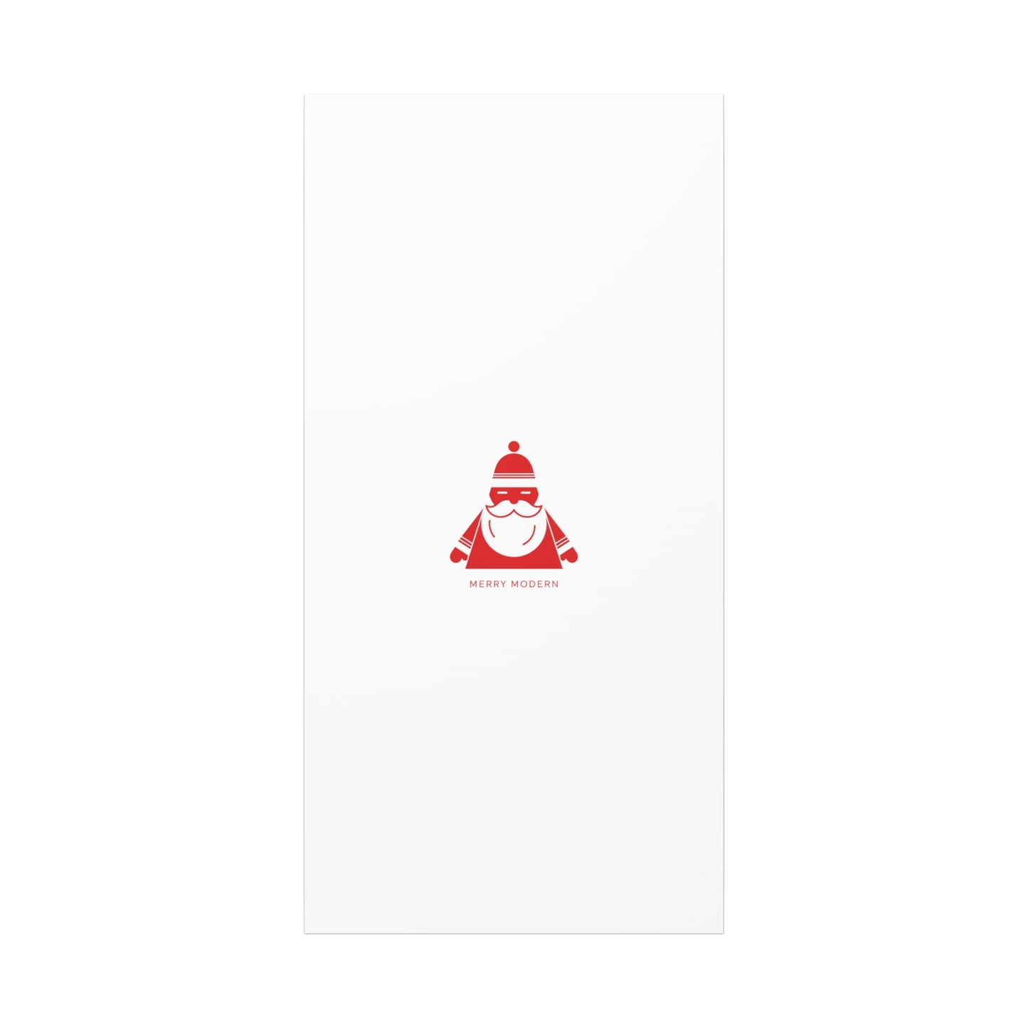 Minimal Santa Graphic Canvas | Modern Santa Graphic, Geometric Christmas Art
