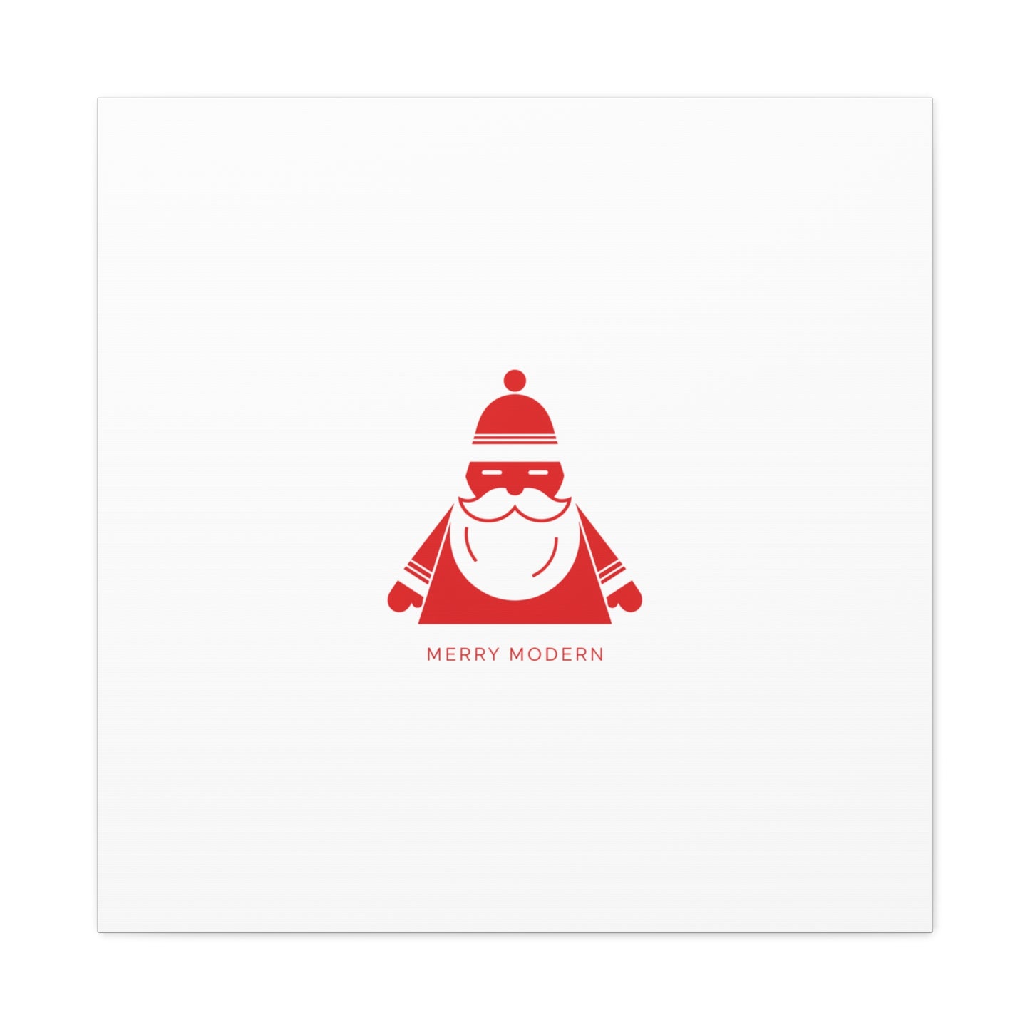 Minimal Santa Graphic Canvas | Modern Santa Graphic, Geometric Christmas Art