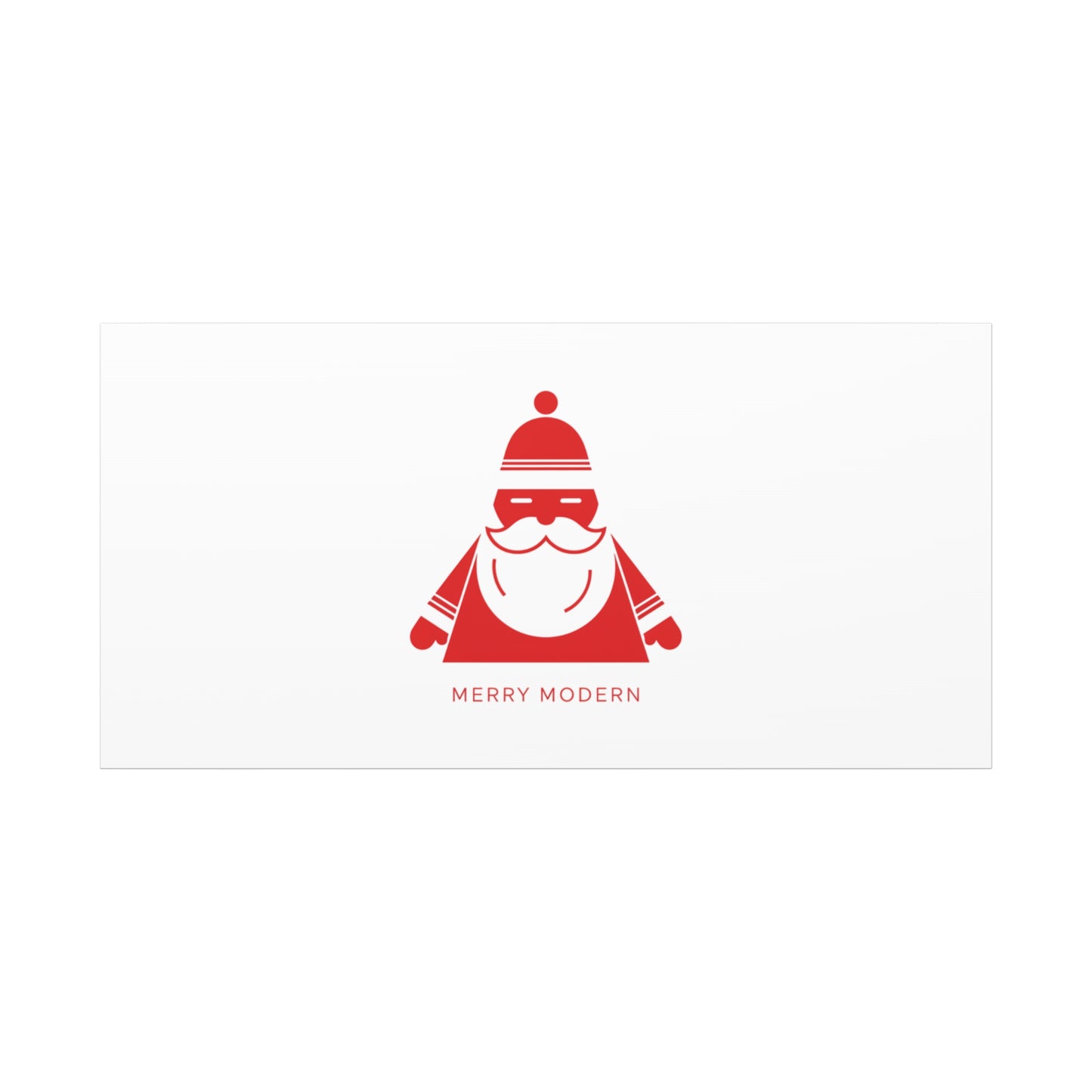 Minimal Santa Graphic Canvas | Modern Santa Graphic, Geometric Christmas Art