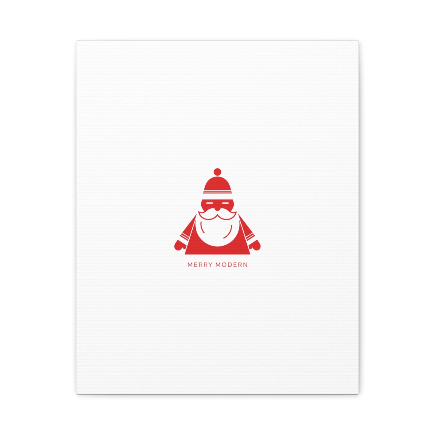 Minimal Santa Graphic Canvas | Modern Santa Graphic, Geometric Christmas Art