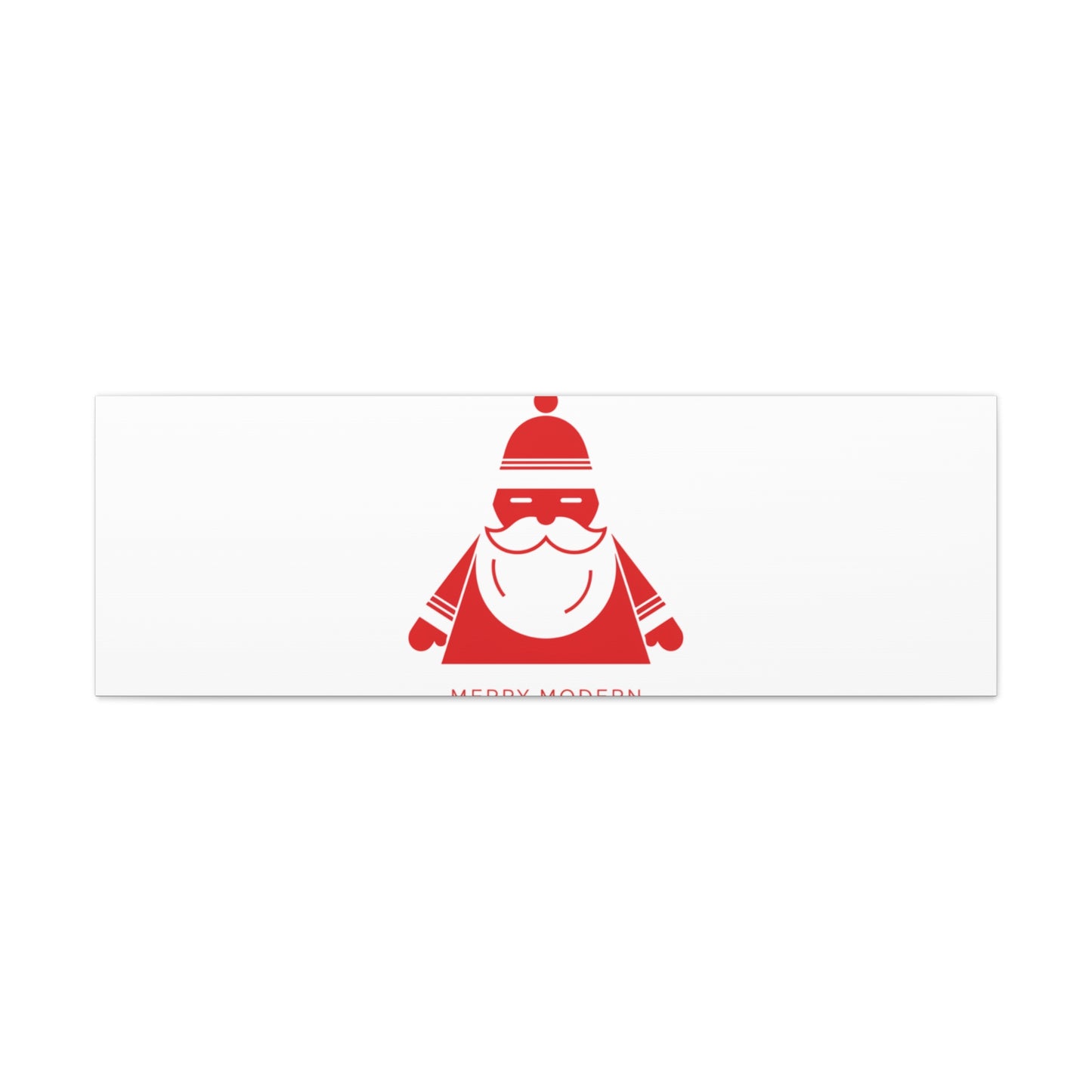 Minimal Santa Graphic Canvas | Modern Santa Graphic, Geometric Christmas Art