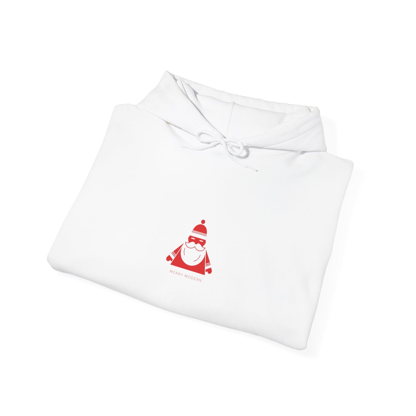 Minimalist Santa Graphic Hoodie, Modern Santa Graphic, Geometric Santa