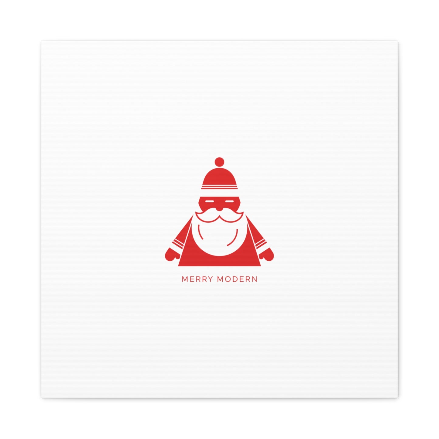 Minimal Santa Graphic Canvas | Modern Santa Graphic, Geometric Christmas Art