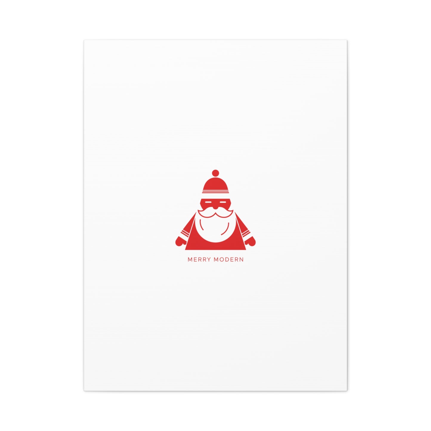 Minimal Santa Graphic Canvas | Modern Santa Graphic, Geometric Christmas Art