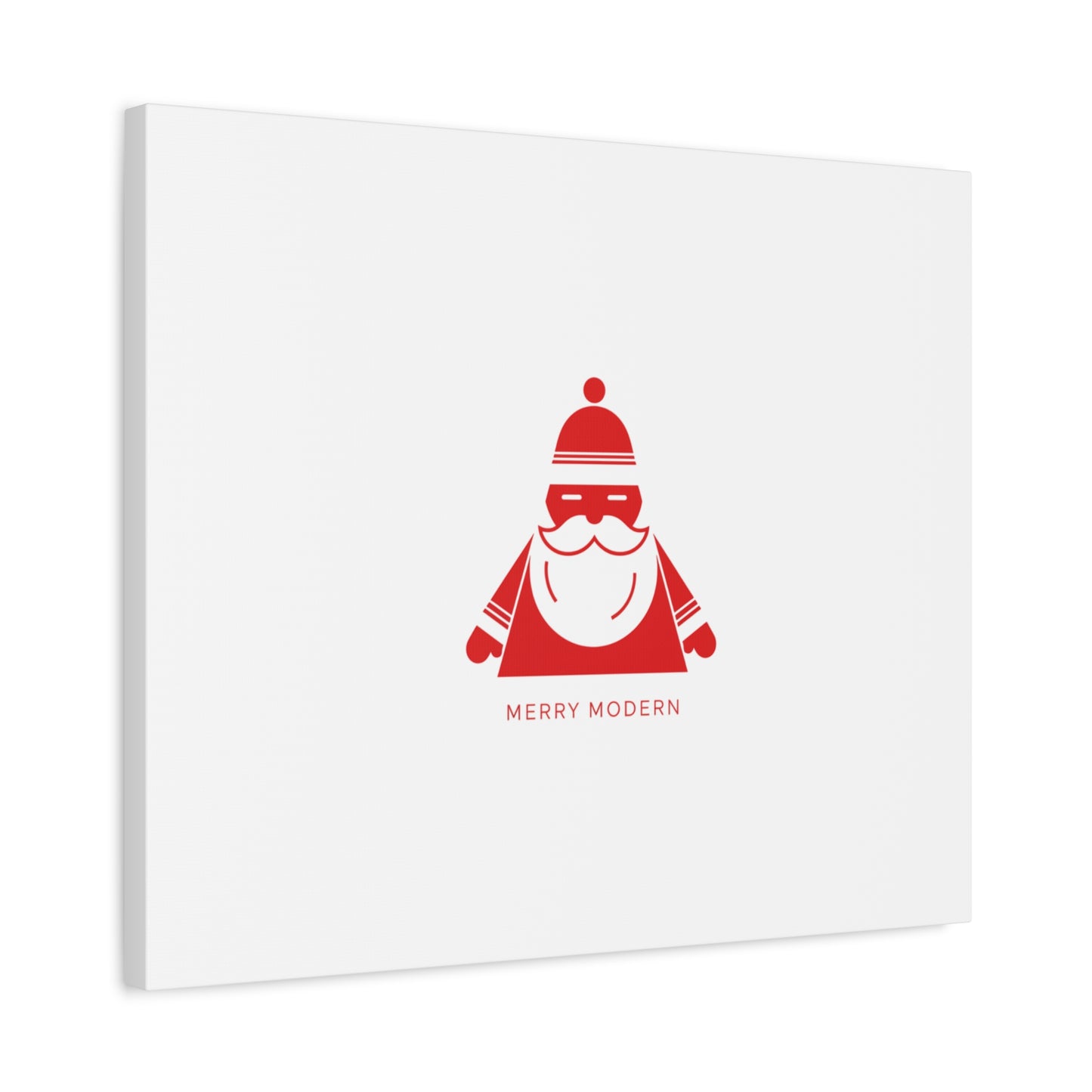 Minimal Santa Graphic Canvas | Modern Santa Graphic, Geometric Christmas Art