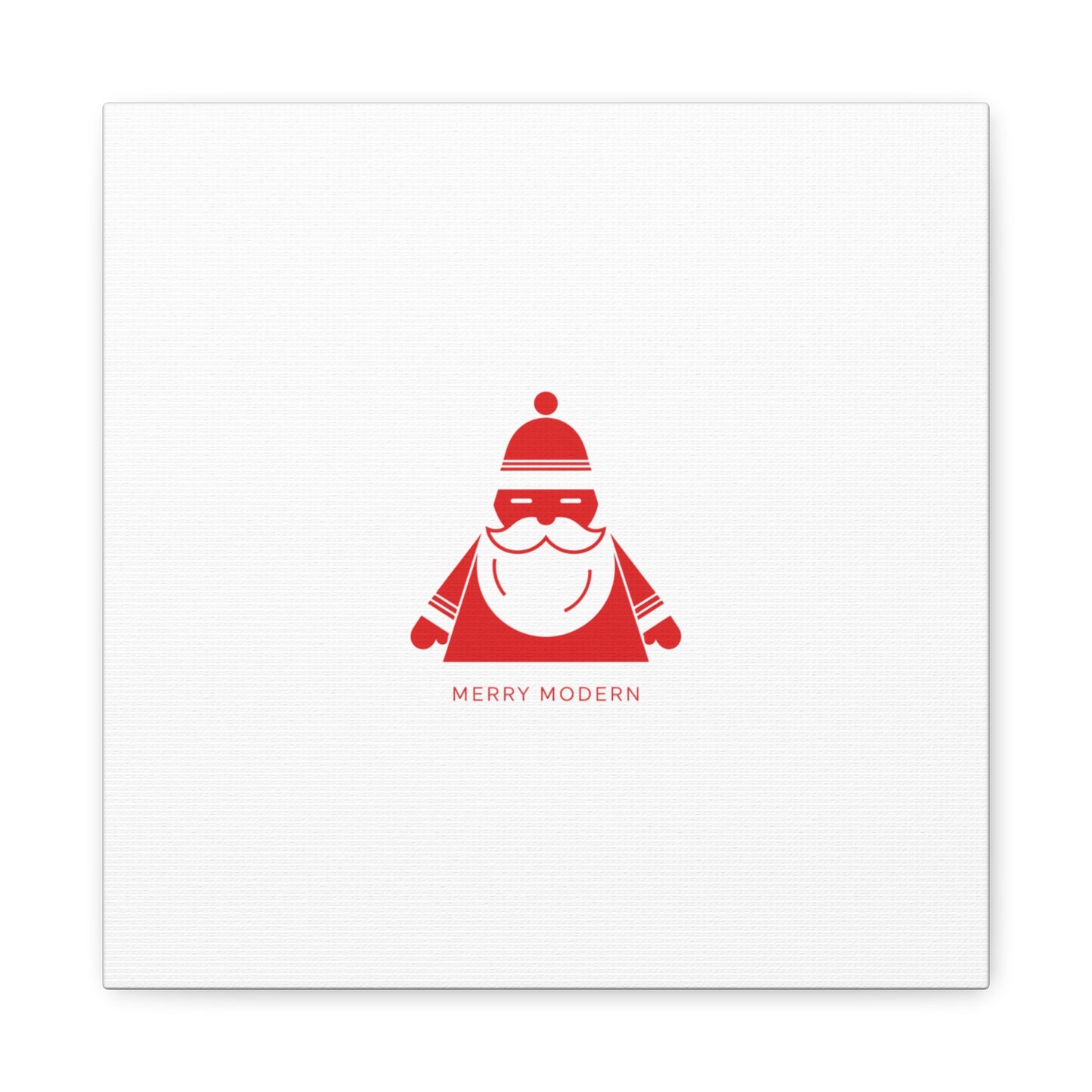 Minimal Santa Graphic Canvas | Modern Santa Graphic, Geometric Christmas Art