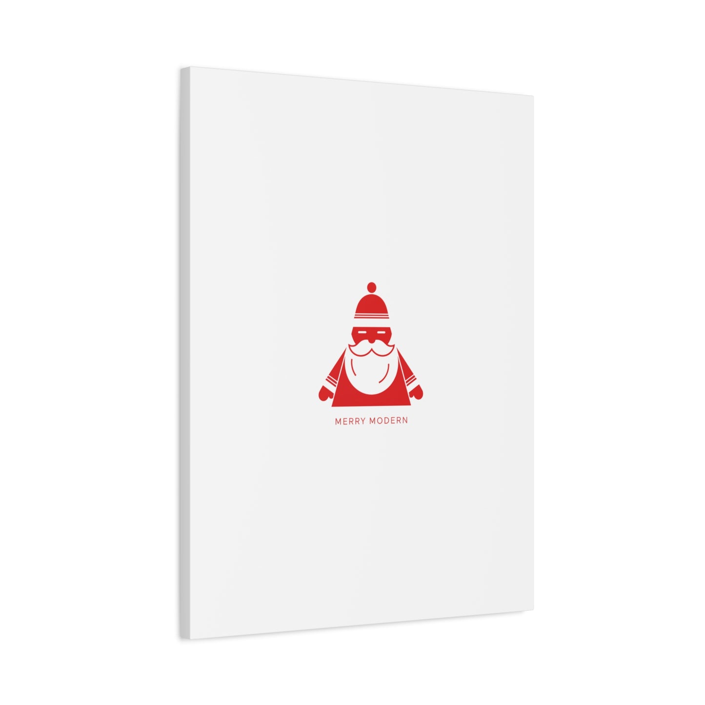 Minimal Santa Graphic Canvas | Modern Santa Graphic, Geometric Christmas Art