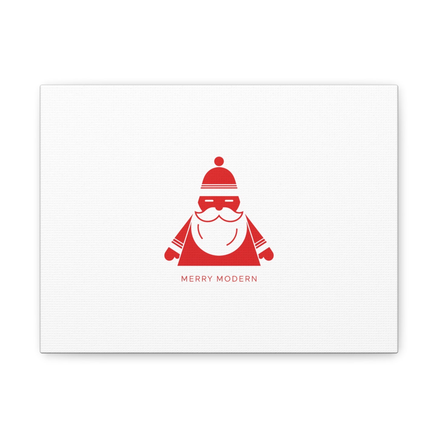 Minimal Santa Graphic Canvas | Modern Santa Graphic, Geometric Christmas Art