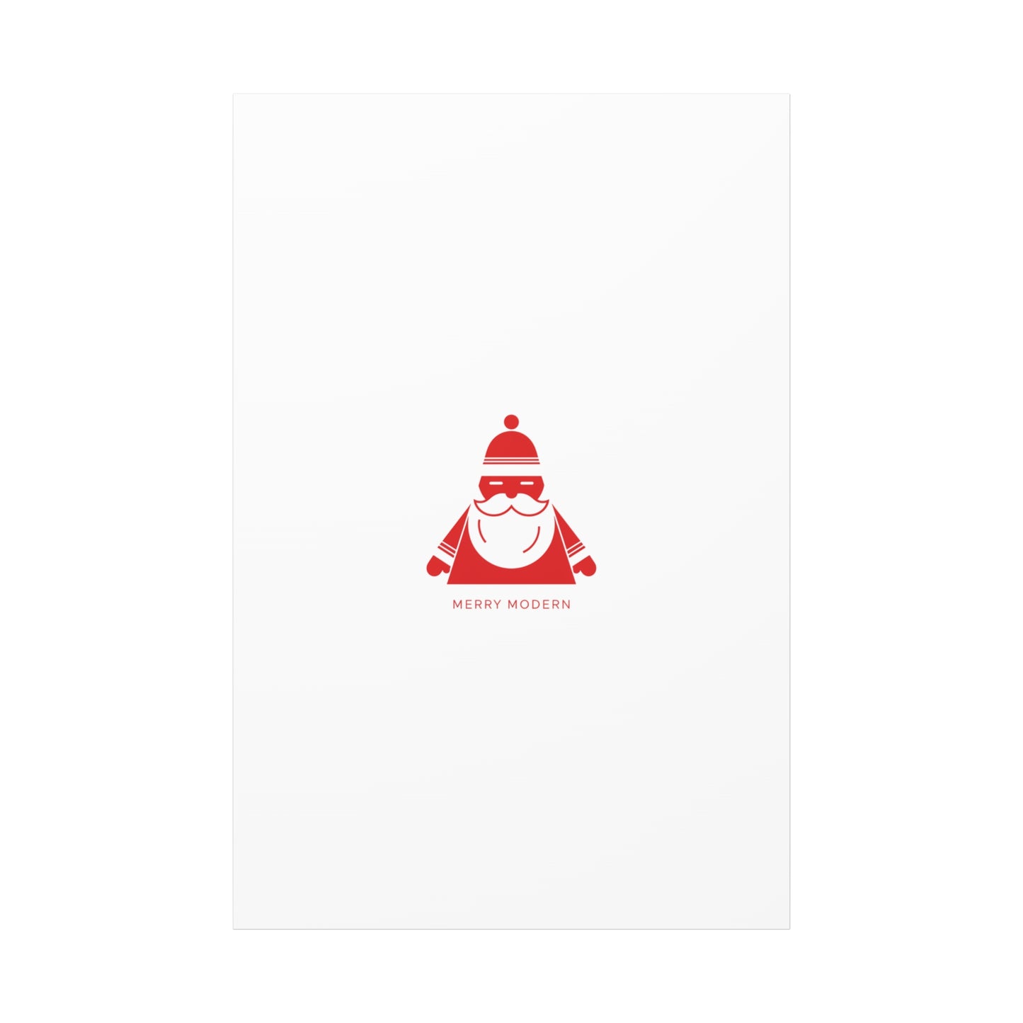 Minimal Santa Graphic Canvas | Modern Santa Graphic, Geometric Christmas Art