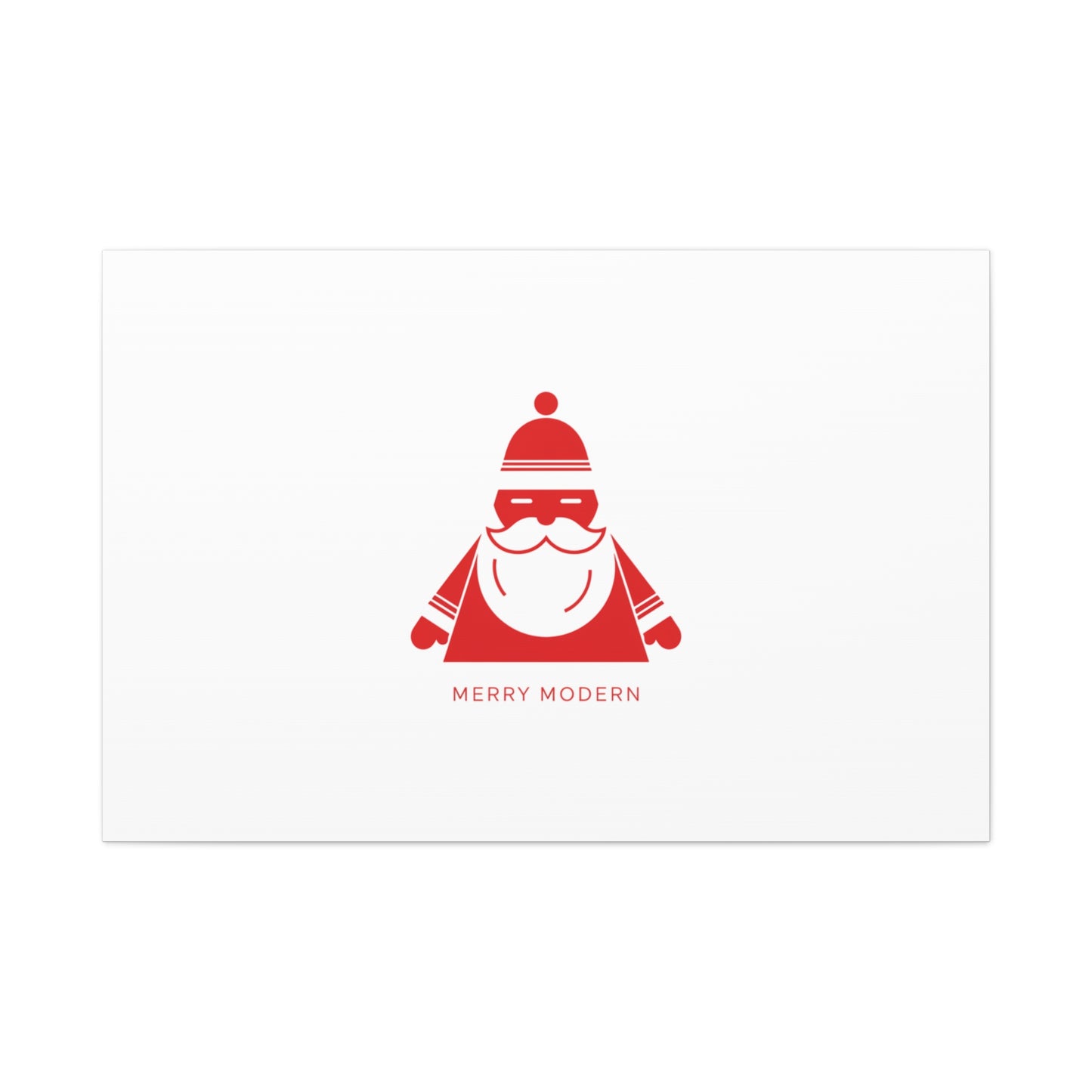 Minimal Santa Graphic Canvas | Modern Santa Graphic, Geometric Christmas Art