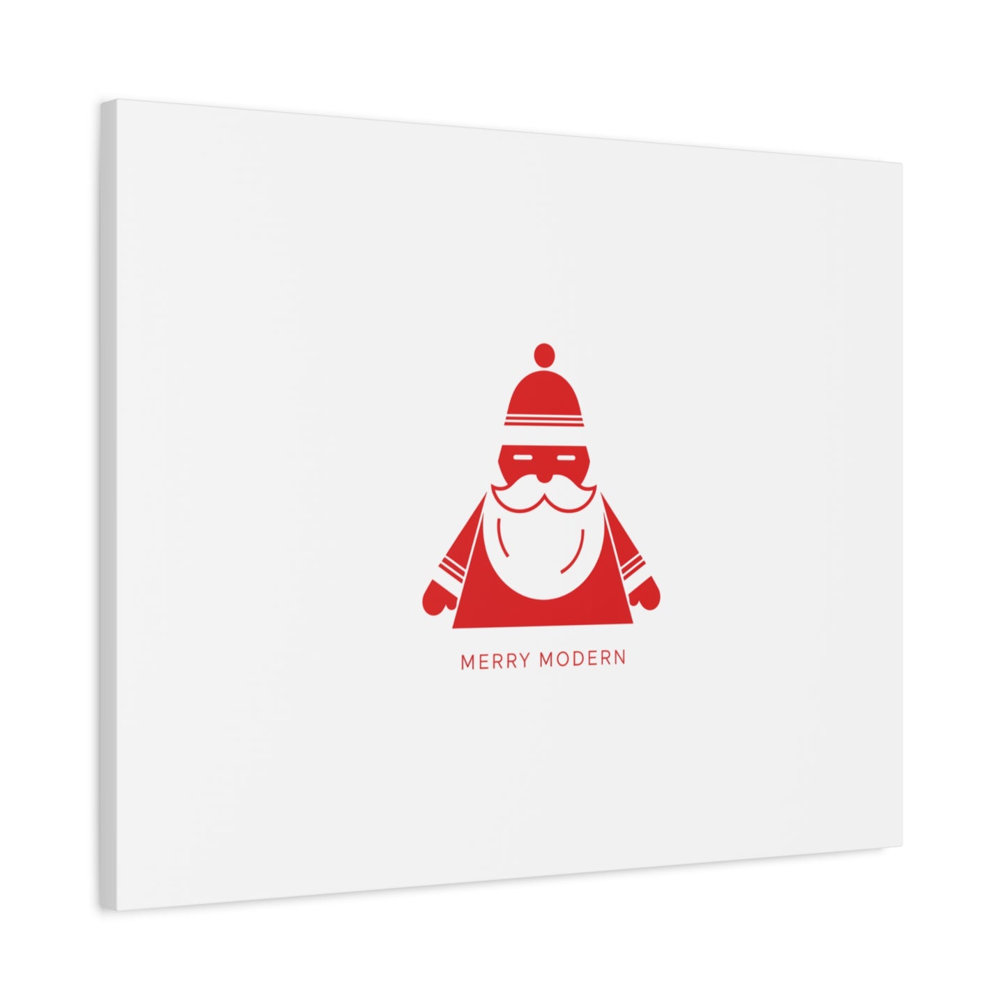 Minimal Santa Graphic Canvas | Modern Santa Graphic, Geometric Christmas Art