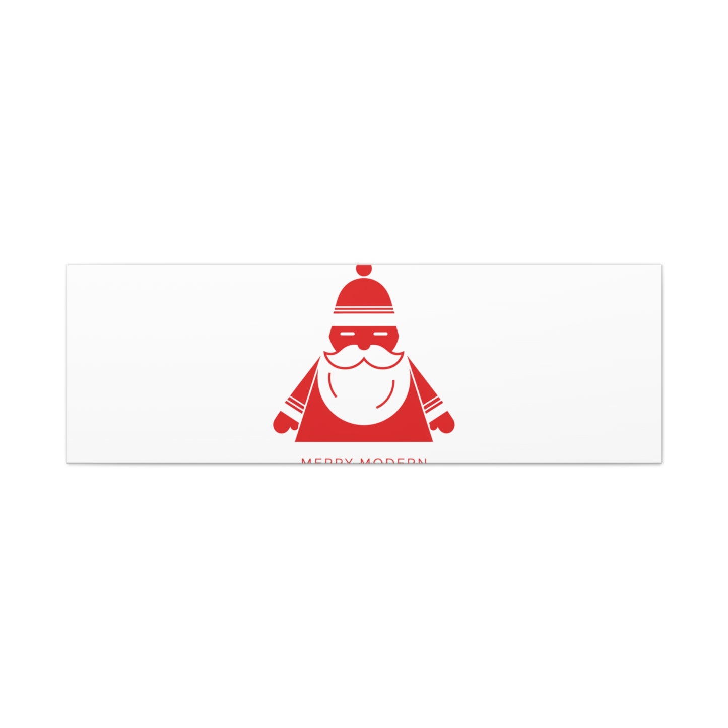 Minimal Santa Graphic Canvas | Modern Santa Graphic, Geometric Christmas Art