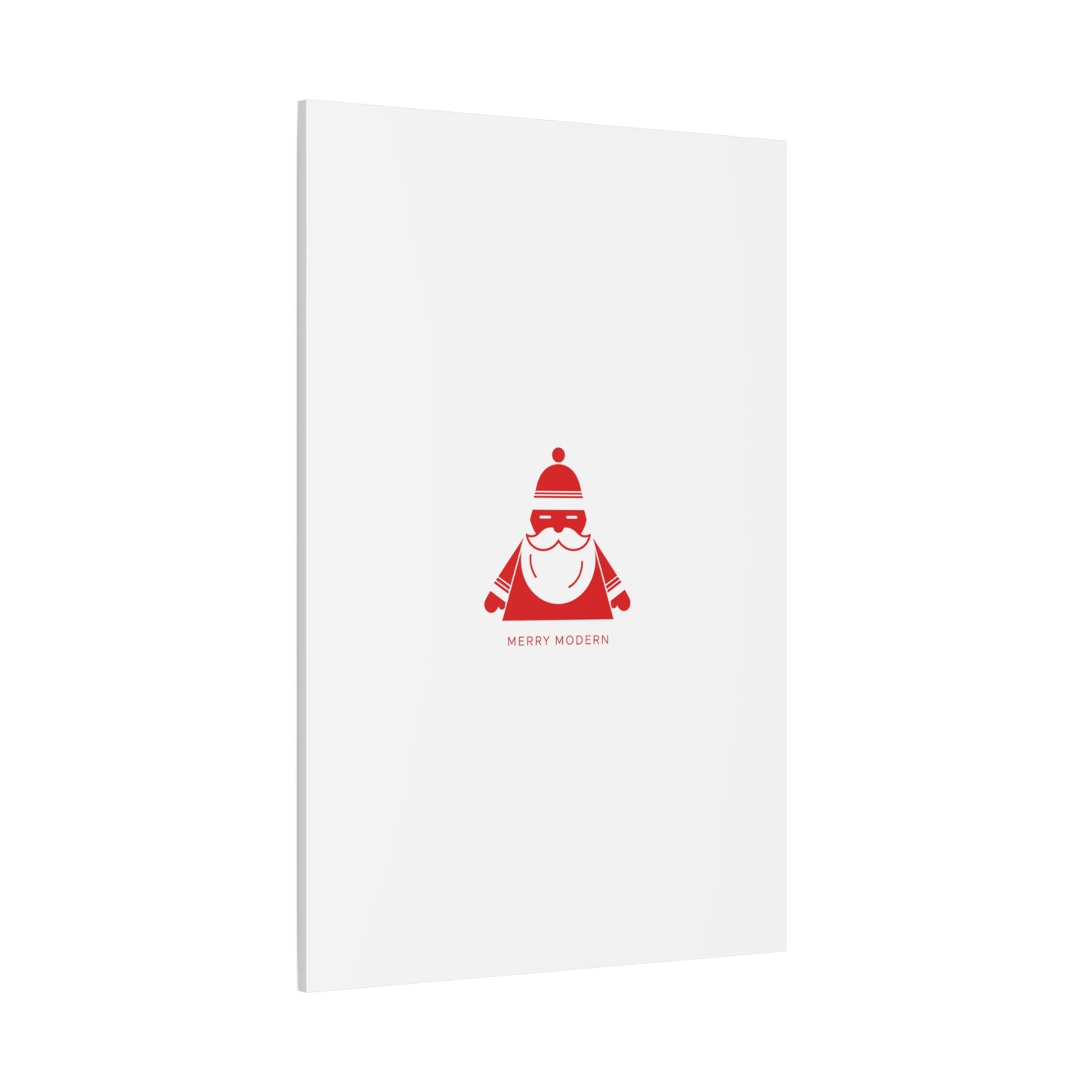 Minimal Santa Graphic Canvas | Modern Santa Graphic, Geometric Christmas Art