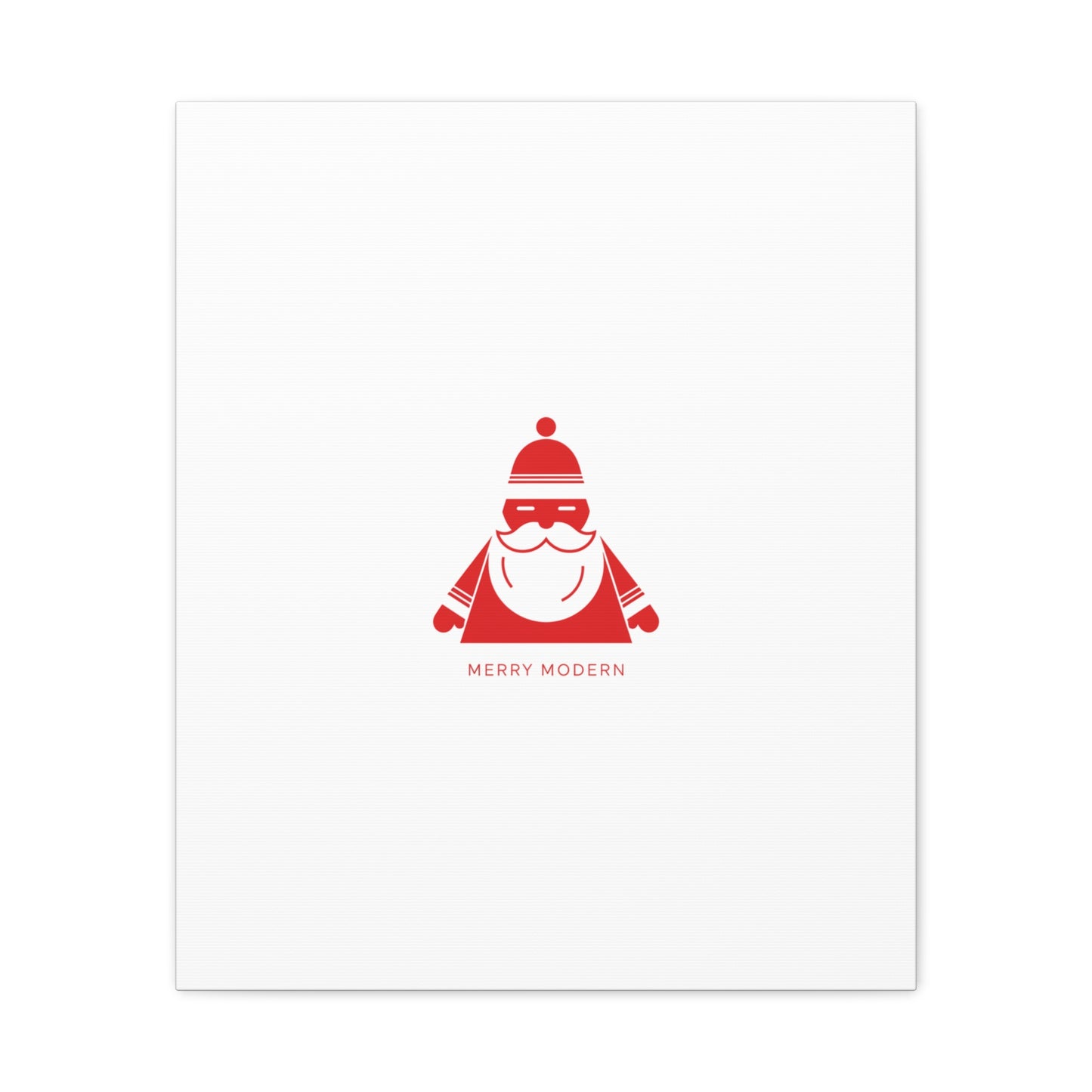 Minimal Santa Graphic Canvas | Modern Santa Graphic, Geometric Christmas Art