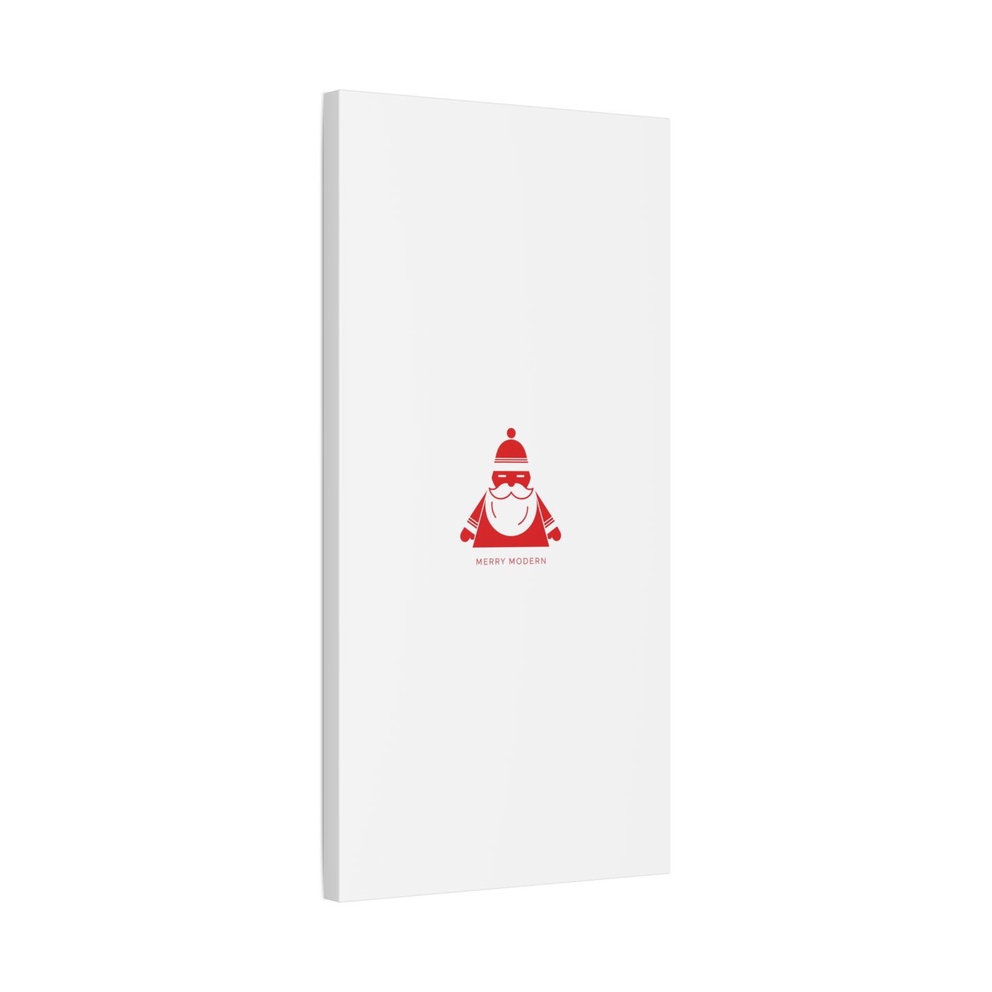 Minimal Santa Graphic Canvas | Modern Santa Graphic, Geometric Christmas Art