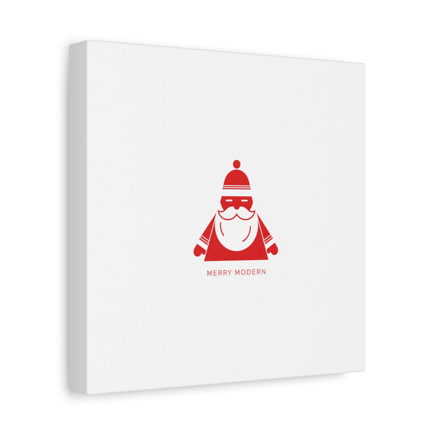 Minimal Santa Graphic Canvas | Modern Santa Graphic, Geometric Christmas Art