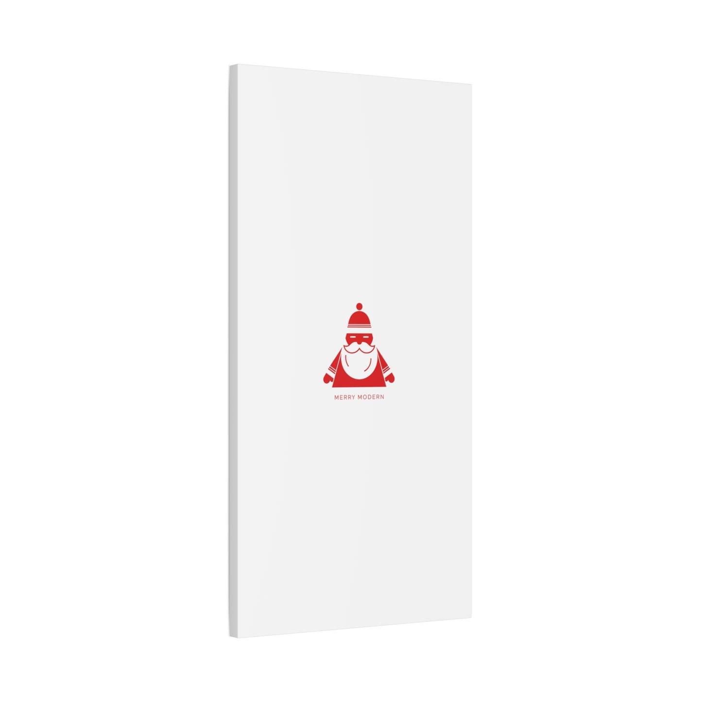 Minimal Santa Graphic Canvas | Modern Santa Graphic, Geometric Christmas Art