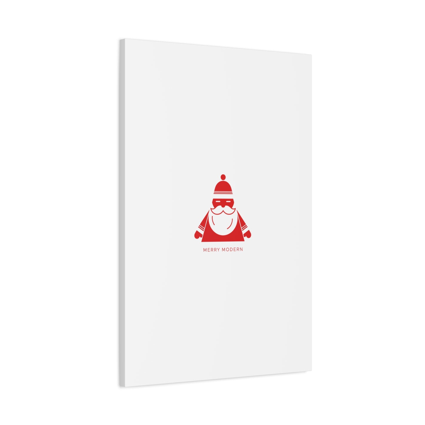 Minimal Santa Graphic Canvas | Modern Santa Graphic, Geometric Christmas Art