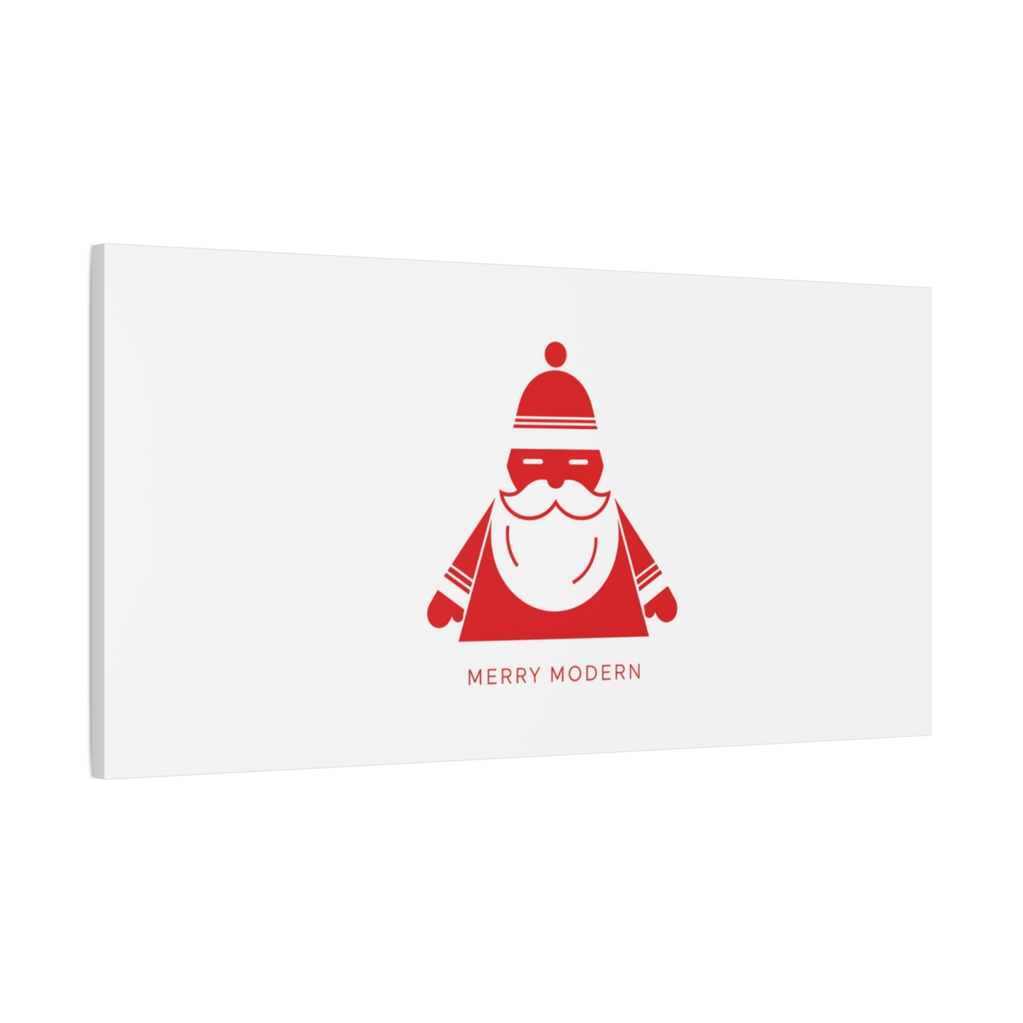 Minimal Santa Graphic Canvas | Modern Santa Graphic, Geometric Christmas Art