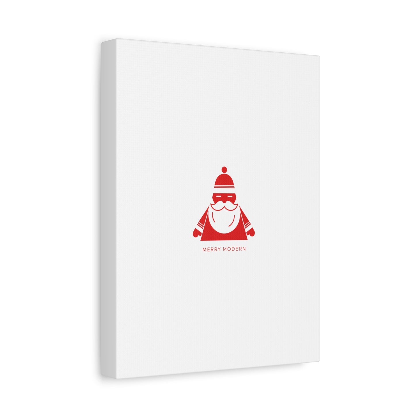 Minimal Santa Graphic Canvas | Modern Santa Graphic, Geometric Christmas Art