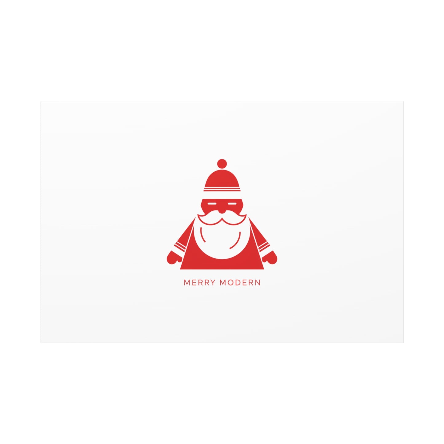 Minimal Santa Graphic Canvas | Modern Santa Graphic, Geometric Christmas Art