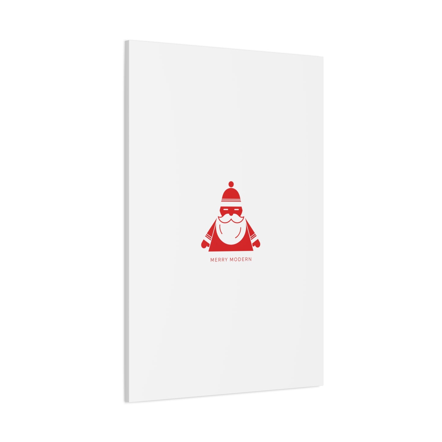 Minimal Santa Graphic Canvas | Modern Santa Graphic, Geometric Christmas Art
