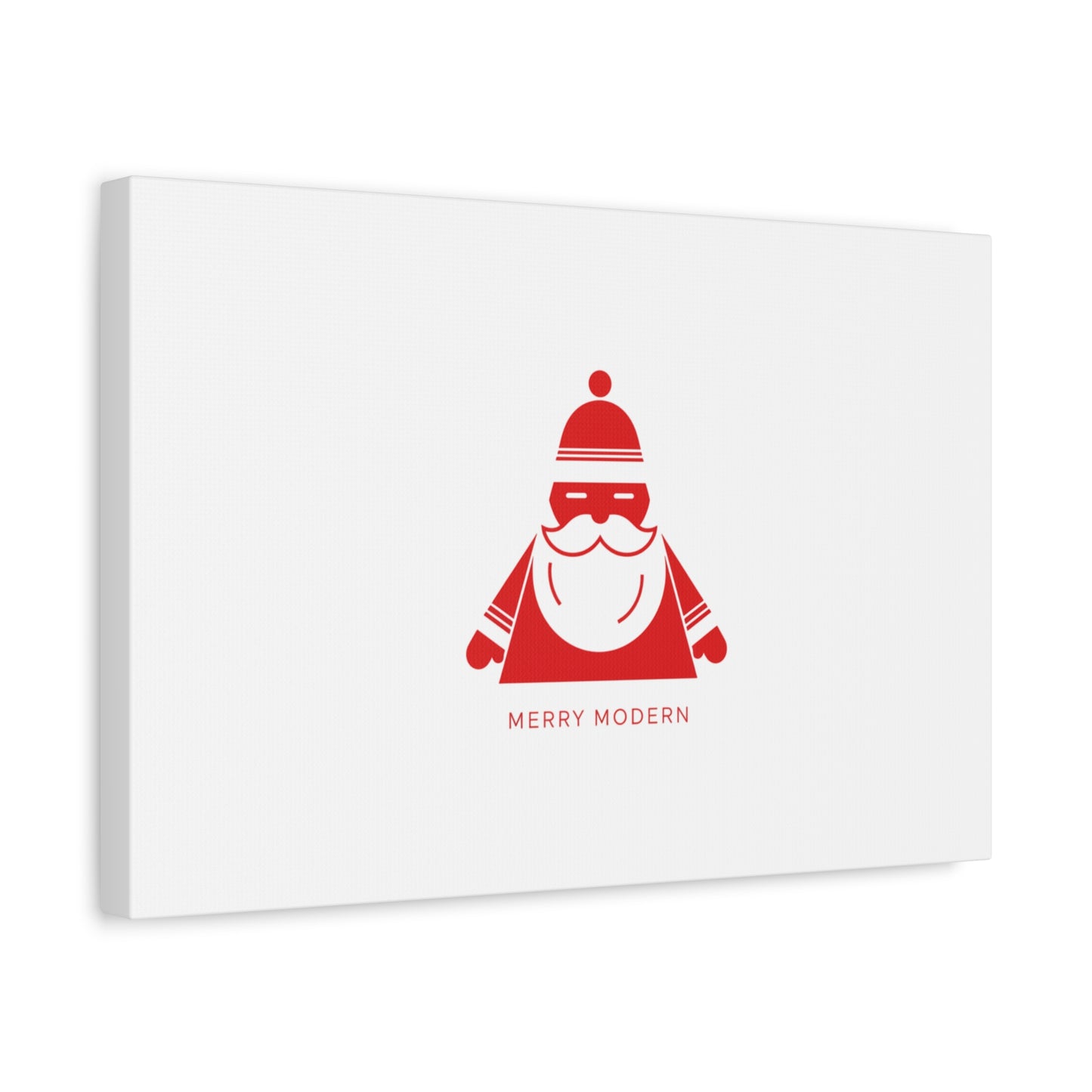 Minimal Santa Graphic Canvas | Modern Santa Graphic, Geometric Christmas Art