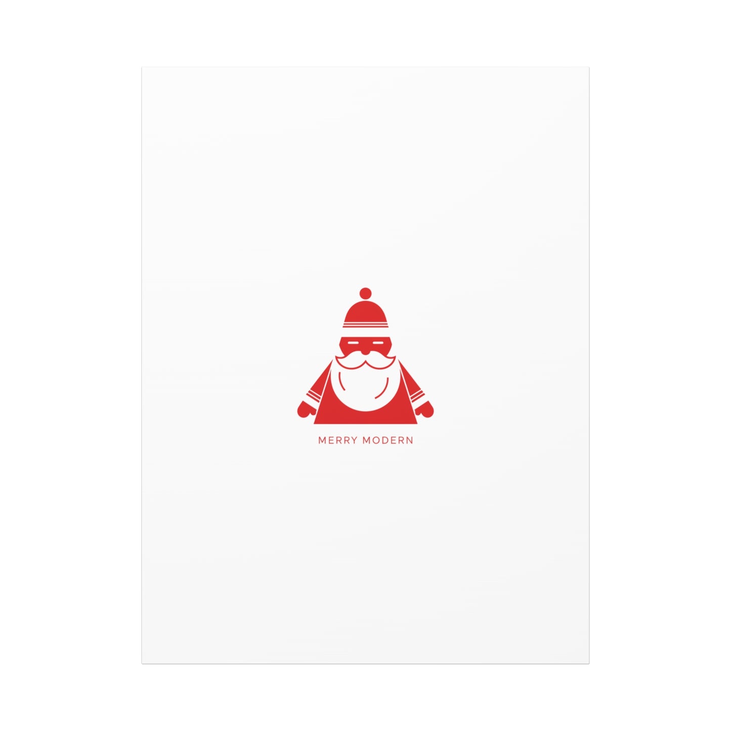 Minimal Santa Graphic Canvas | Modern Santa Graphic, Geometric Christmas Art