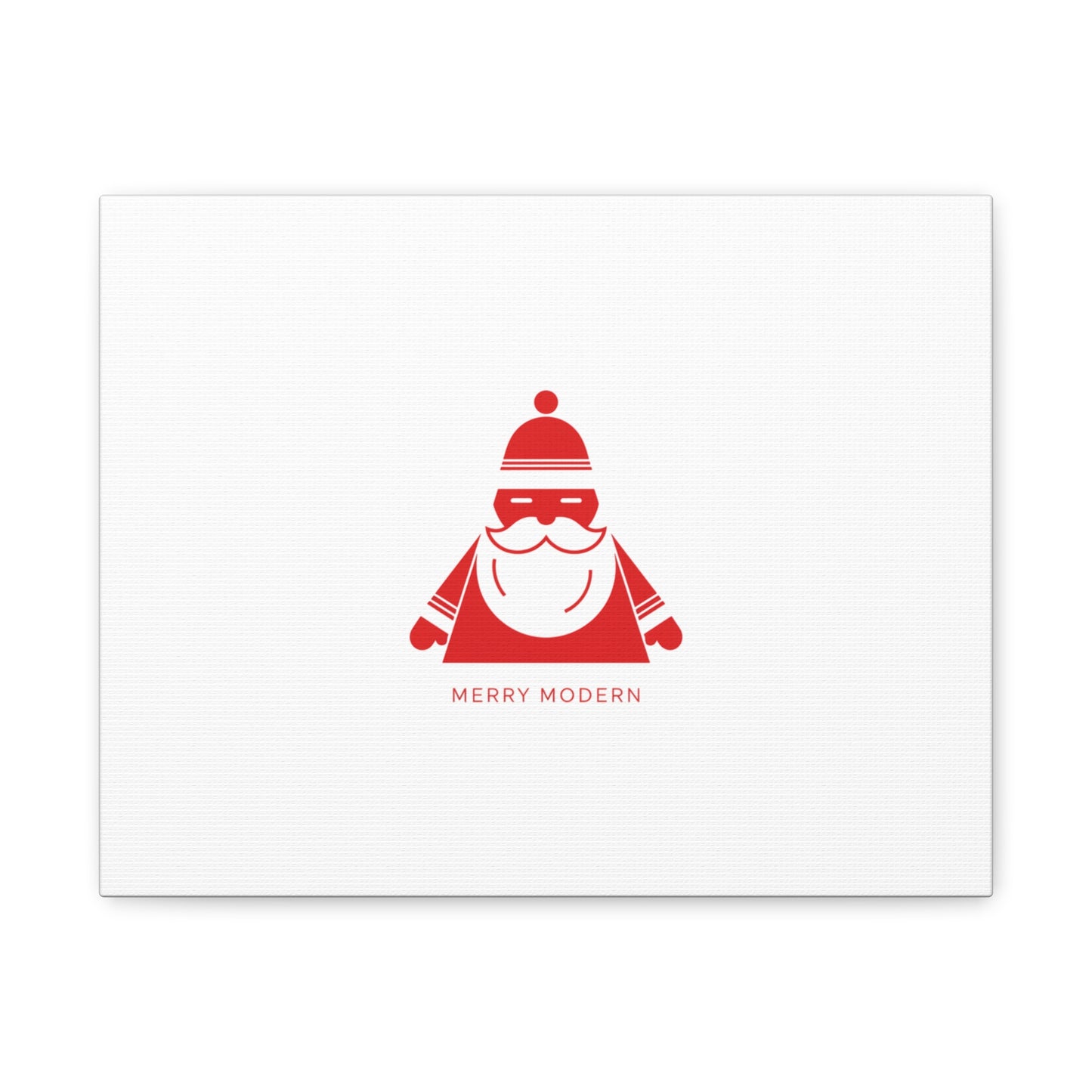Minimal Santa Graphic Canvas | Modern Santa Graphic, Geometric Christmas Art