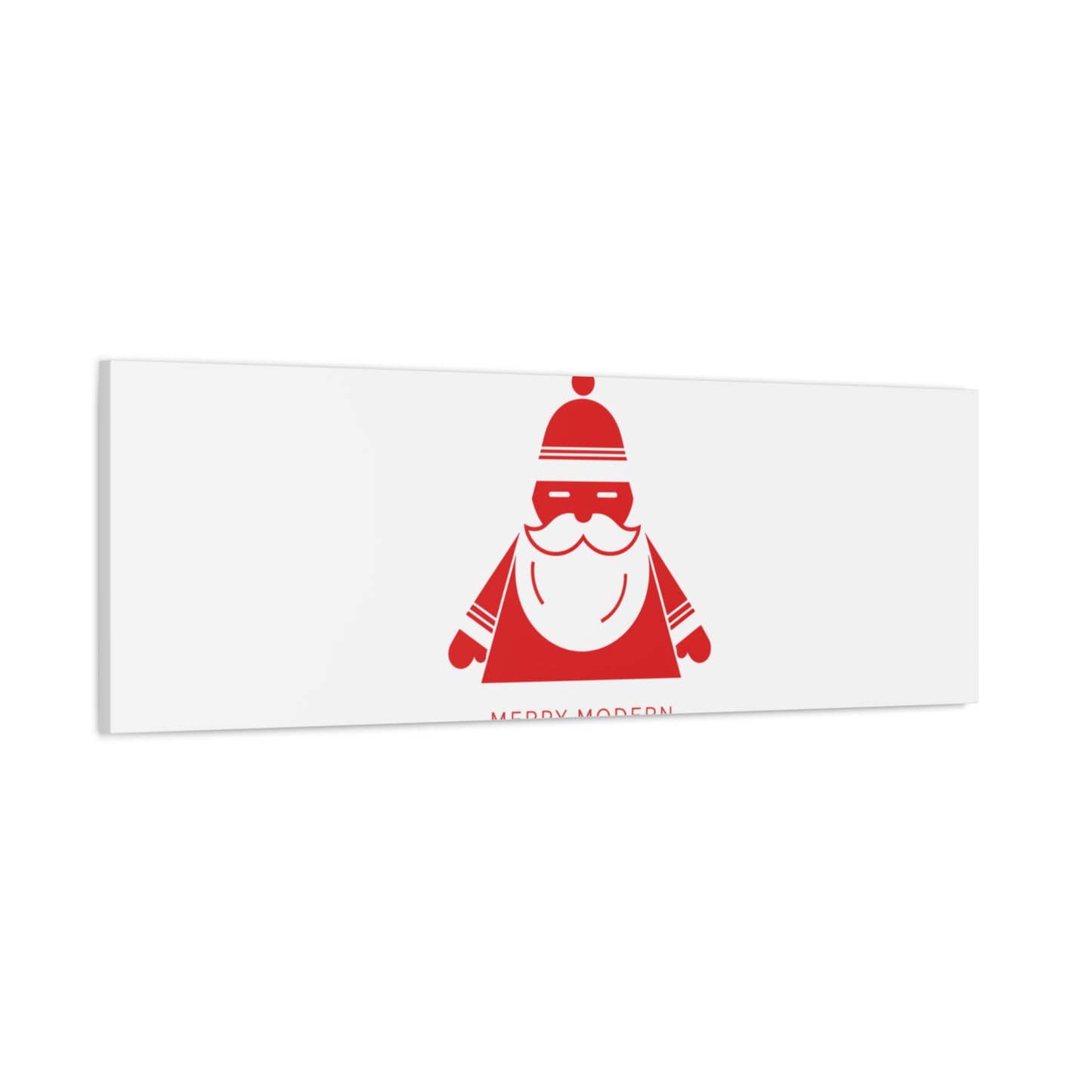 Minimal Santa Graphic Canvas | Modern Santa Graphic, Geometric Christmas Art