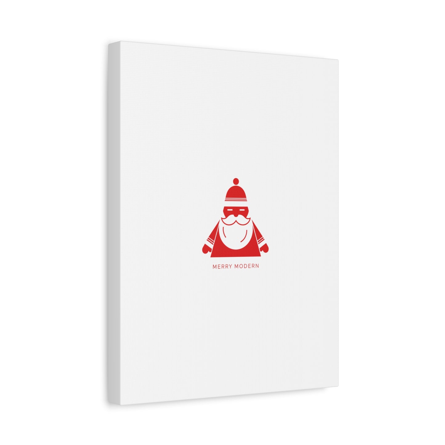 Minimal Santa Graphic Canvas | Modern Santa Graphic, Geometric Christmas Art