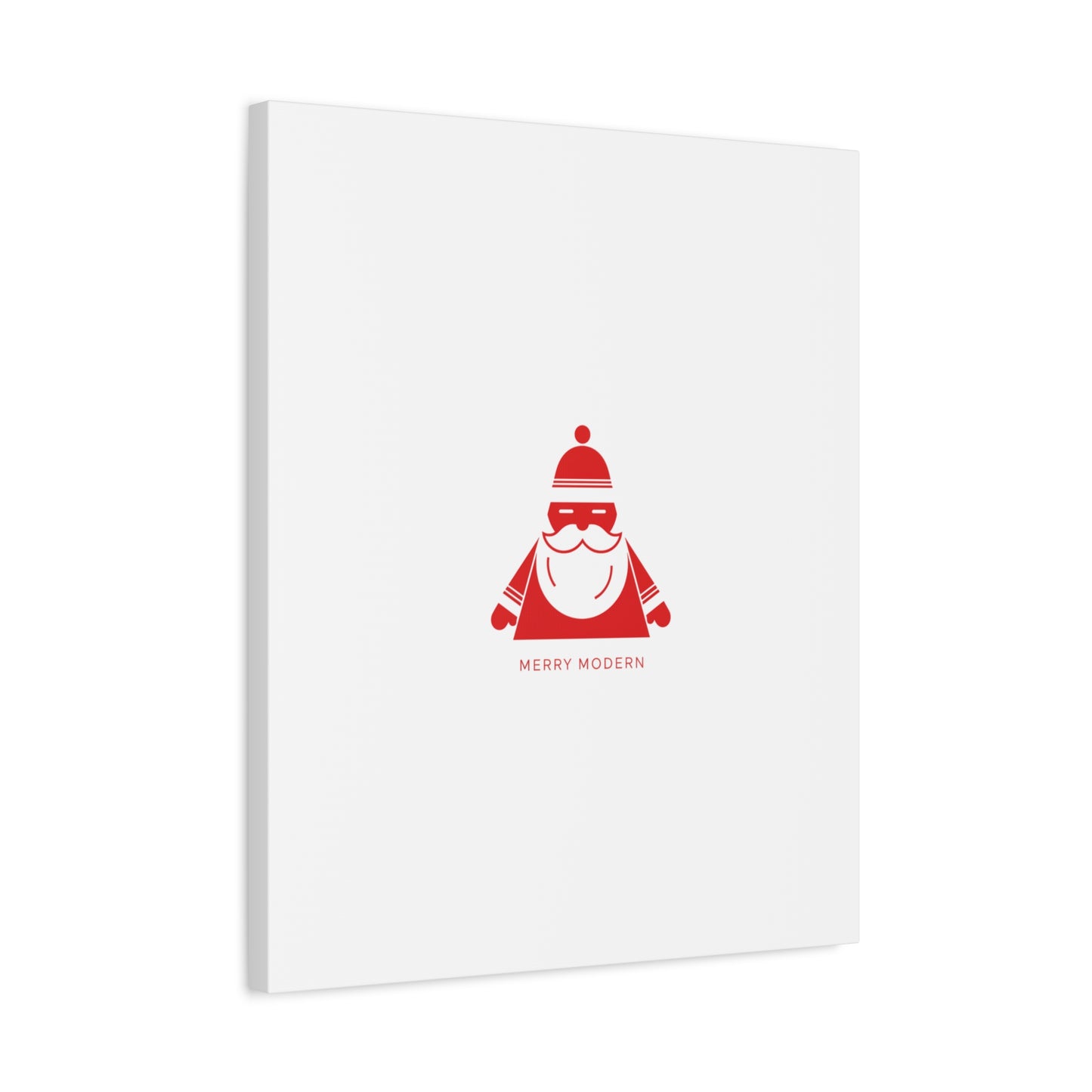 Minimal Santa Graphic Canvas | Modern Santa Graphic, Geometric Christmas Art
