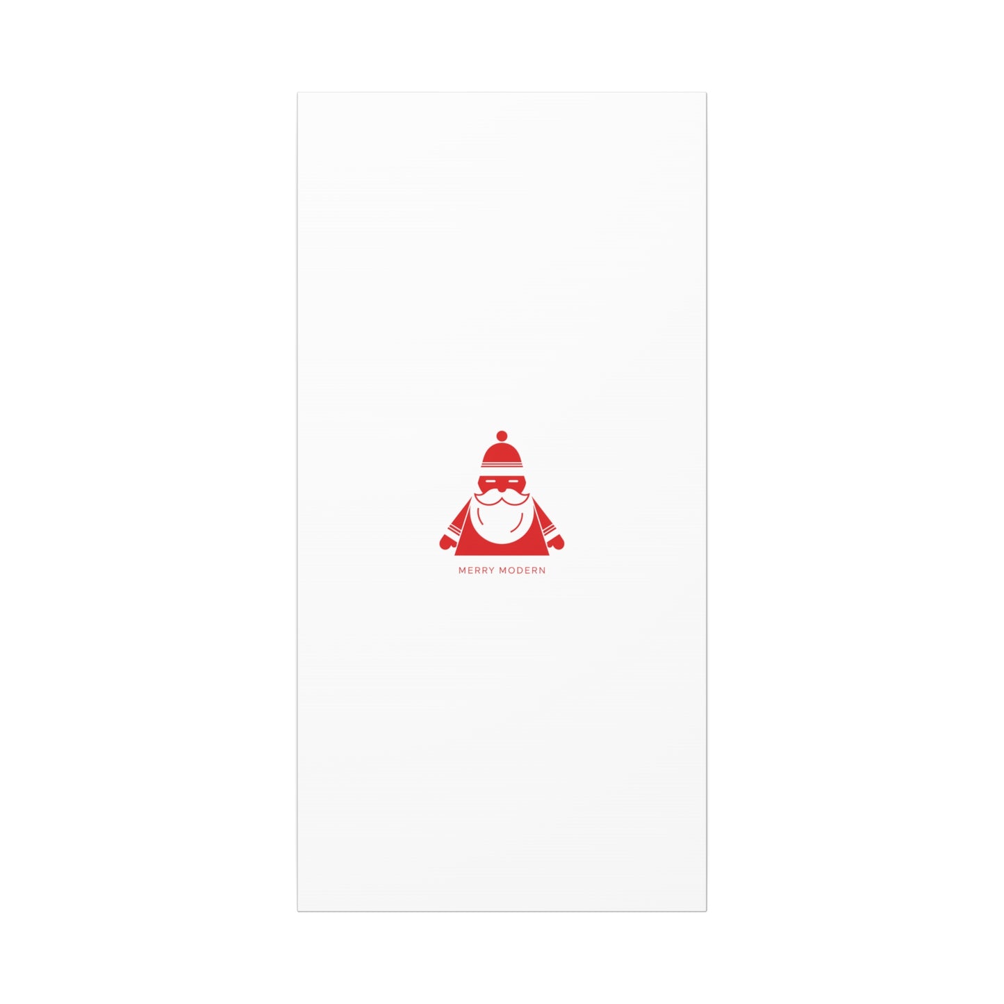 Minimal Santa Graphic Canvas | Modern Santa Graphic, Geometric Christmas Art