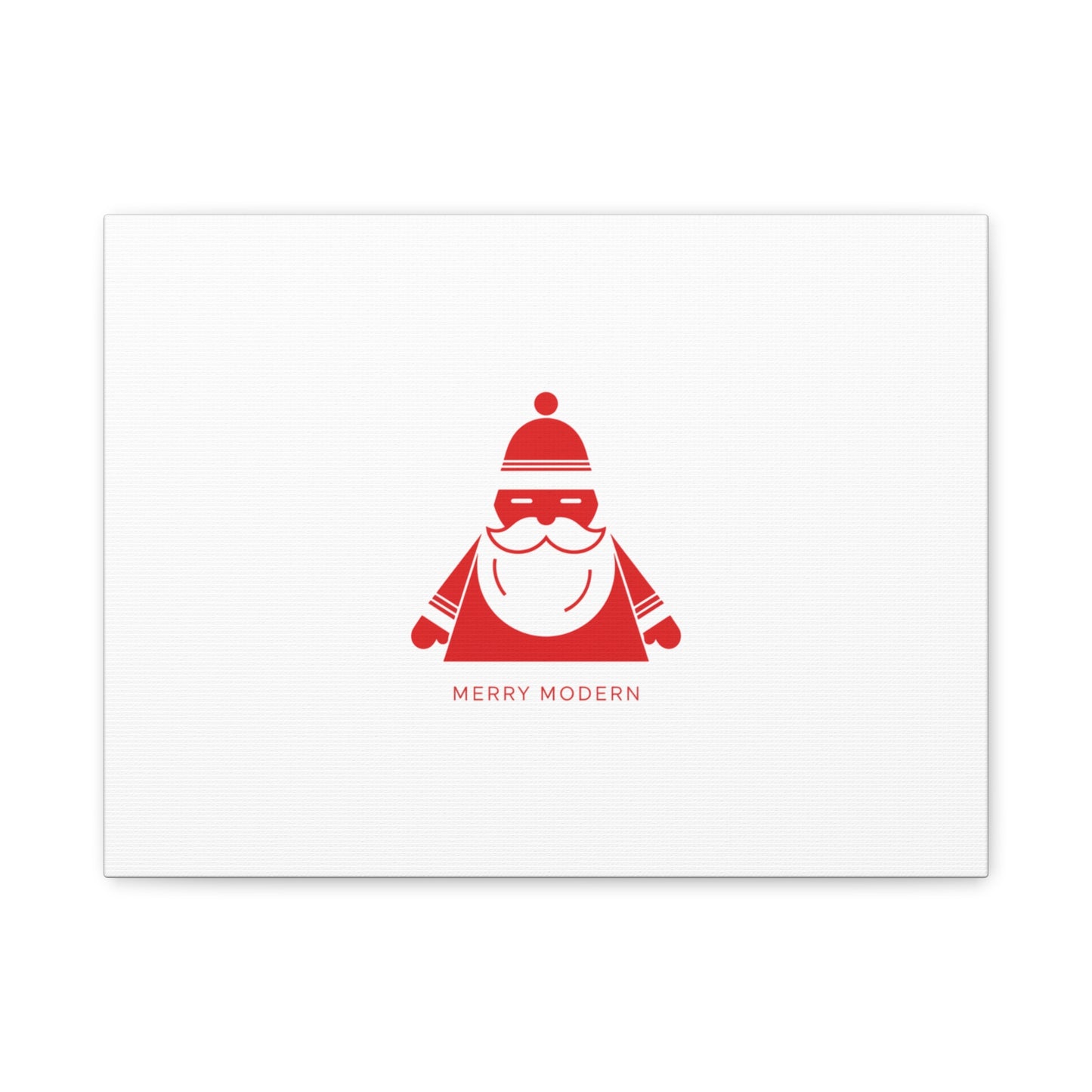 Minimal Santa Graphic Canvas | Modern Santa Graphic, Geometric Christmas Art