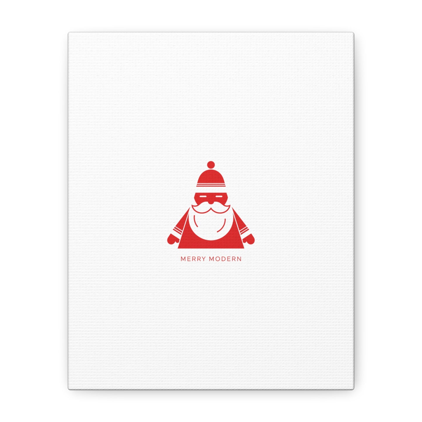 Minimal Santa Graphic Canvas | Modern Santa Graphic, Geometric Christmas Art