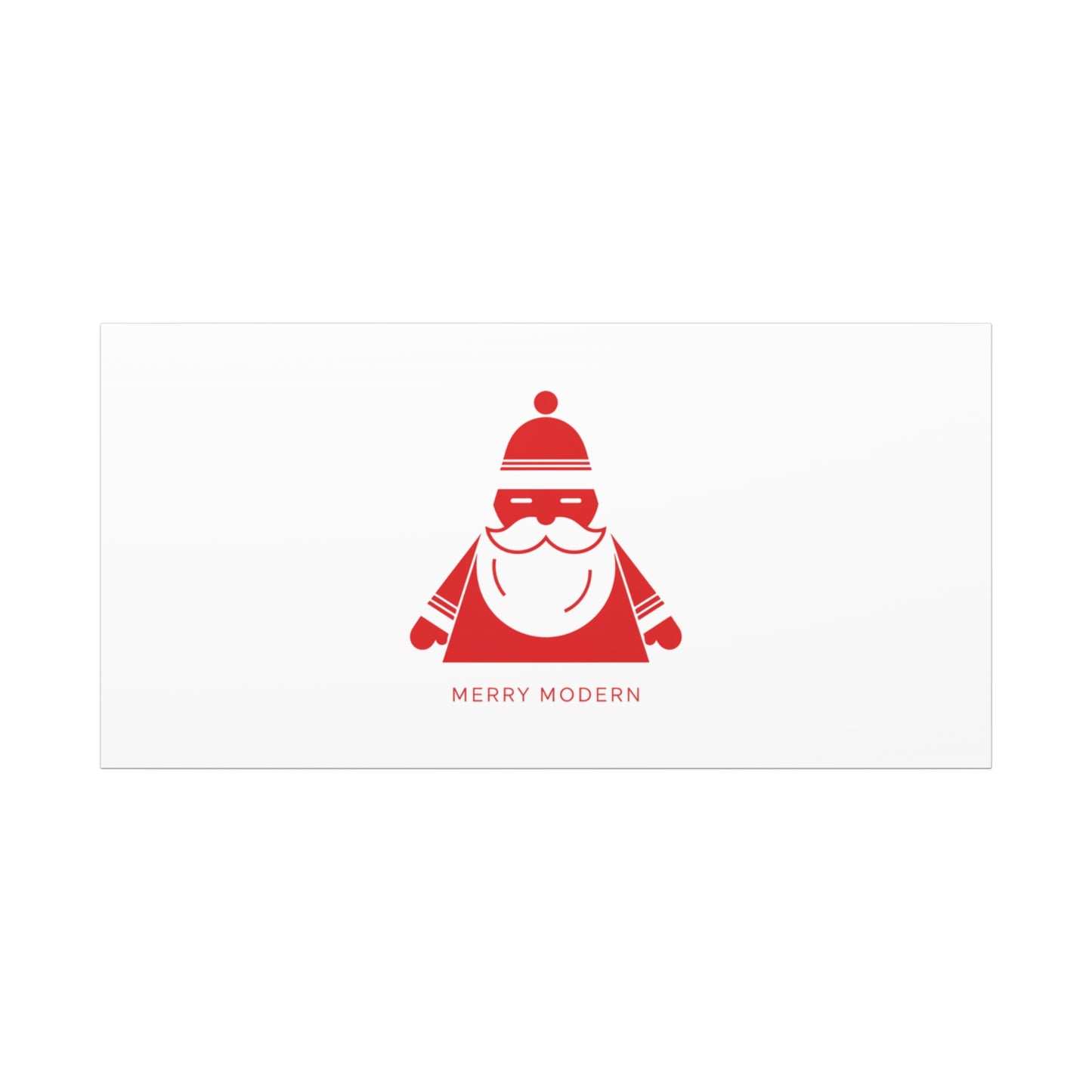Minimal Santa Graphic Canvas | Modern Santa Graphic, Geometric Christmas Art