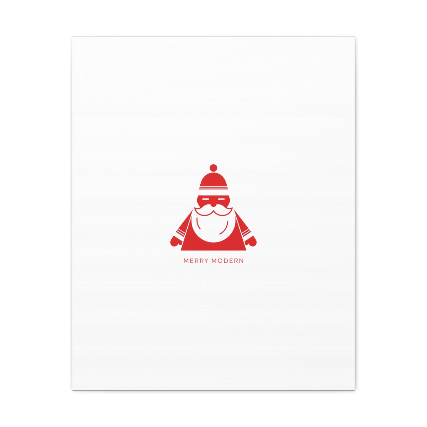 Minimal Santa Graphic Canvas | Modern Santa Graphic, Geometric Christmas Art