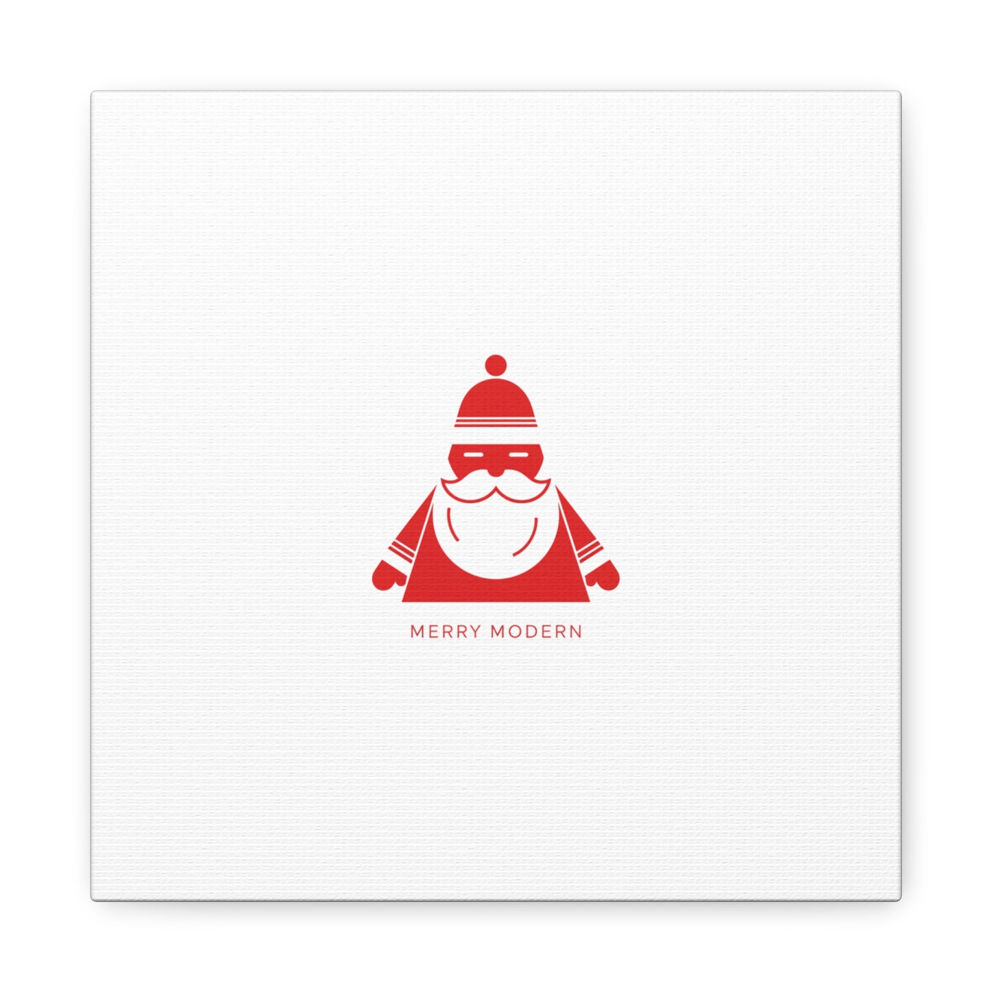Minimal Santa Graphic Canvas | Modern Santa Graphic, Geometric Christmas Art