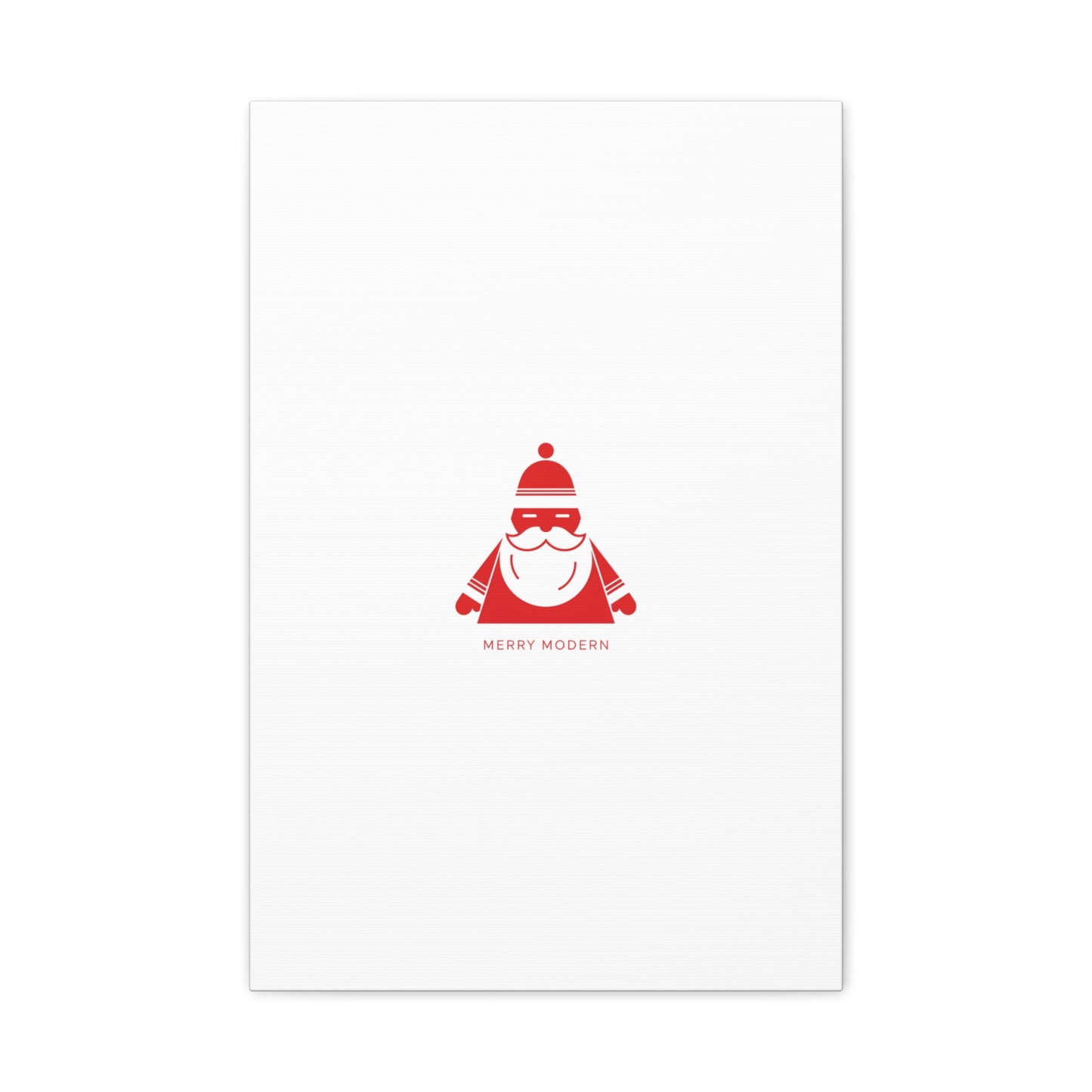Minimal Santa Graphic Canvas | Modern Santa Graphic, Geometric Christmas Art
