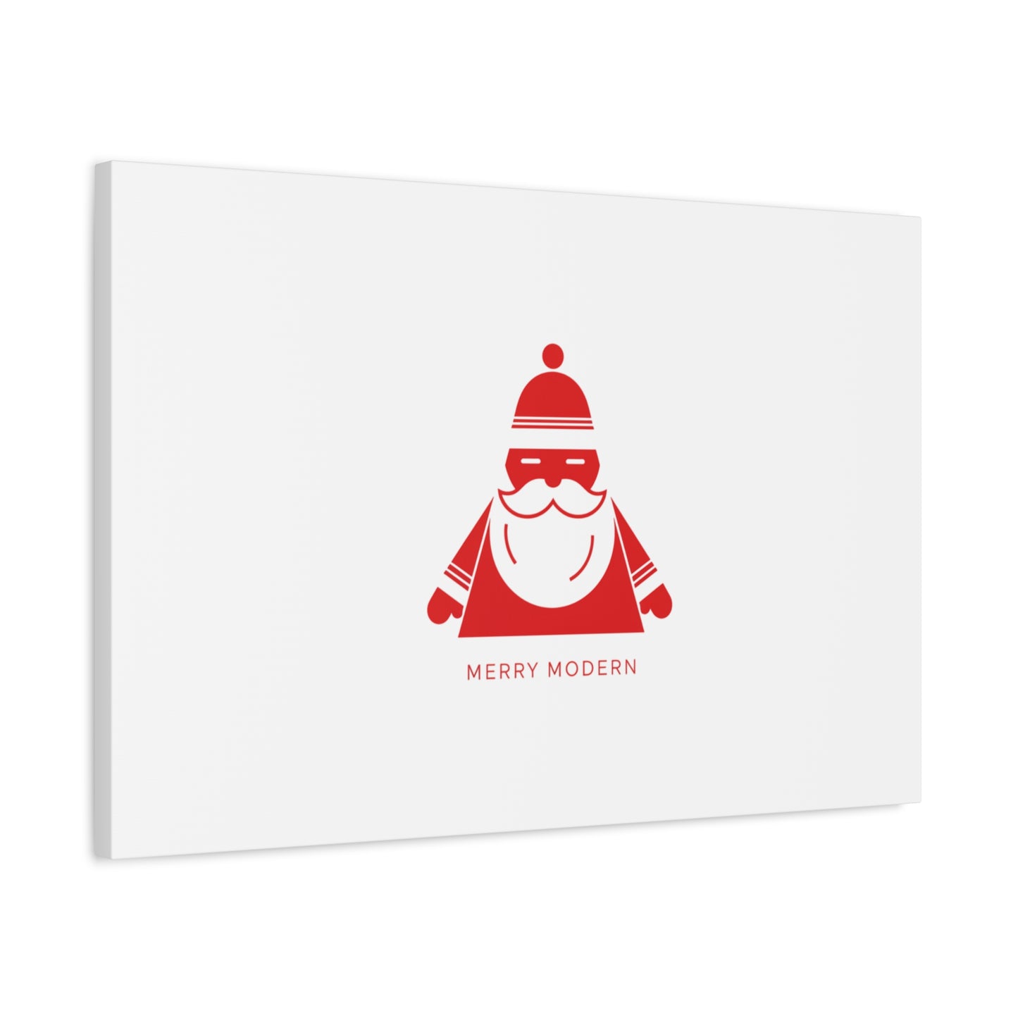 Minimal Santa Graphic Canvas | Modern Santa Graphic, Geometric Christmas Art